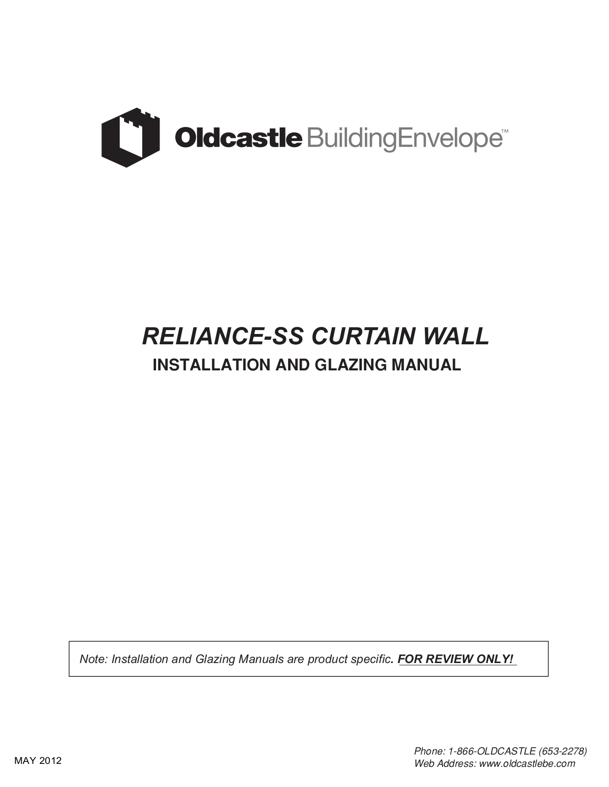 Olldcastlebe Reliance-SS User Manual