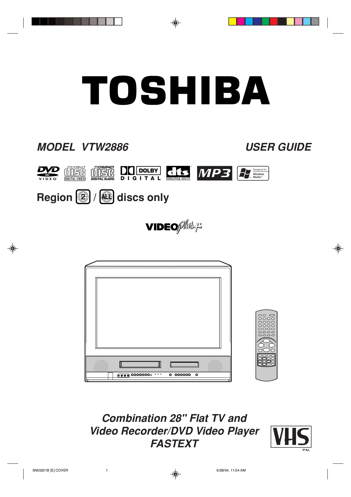 Toshiba VTW2886 User Manual