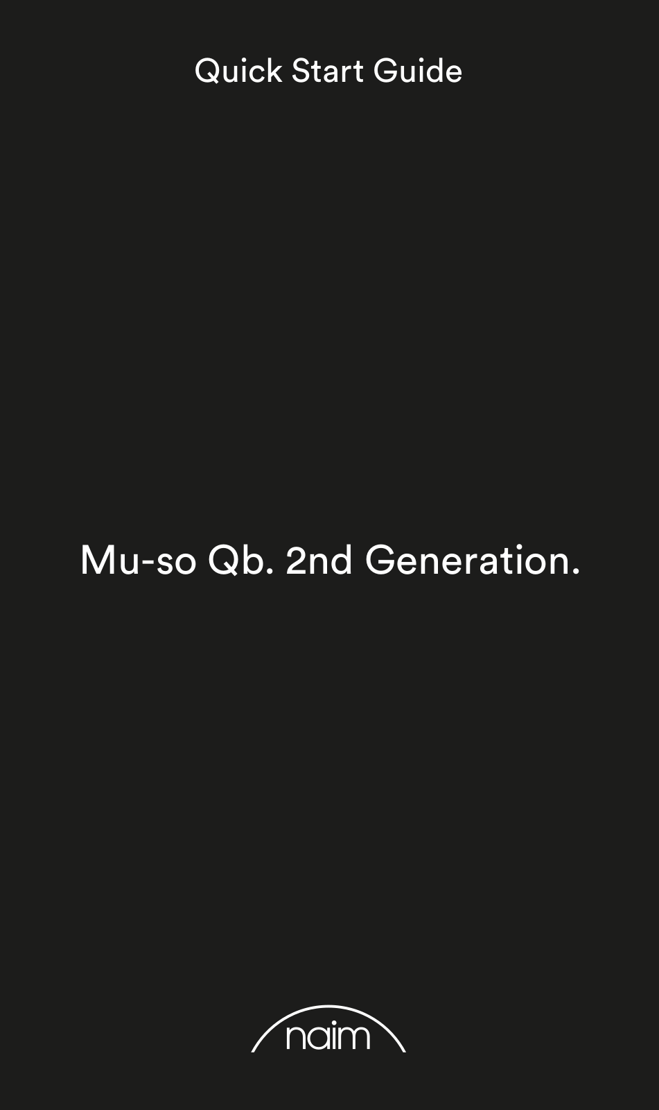 Naim Mu-so Qb 2nd Generation User Manual