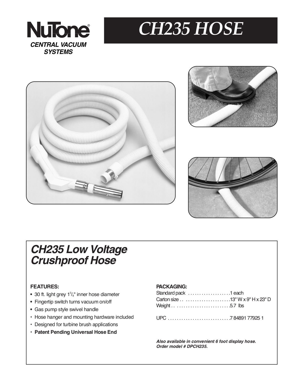 NuTone CH235 User Manual