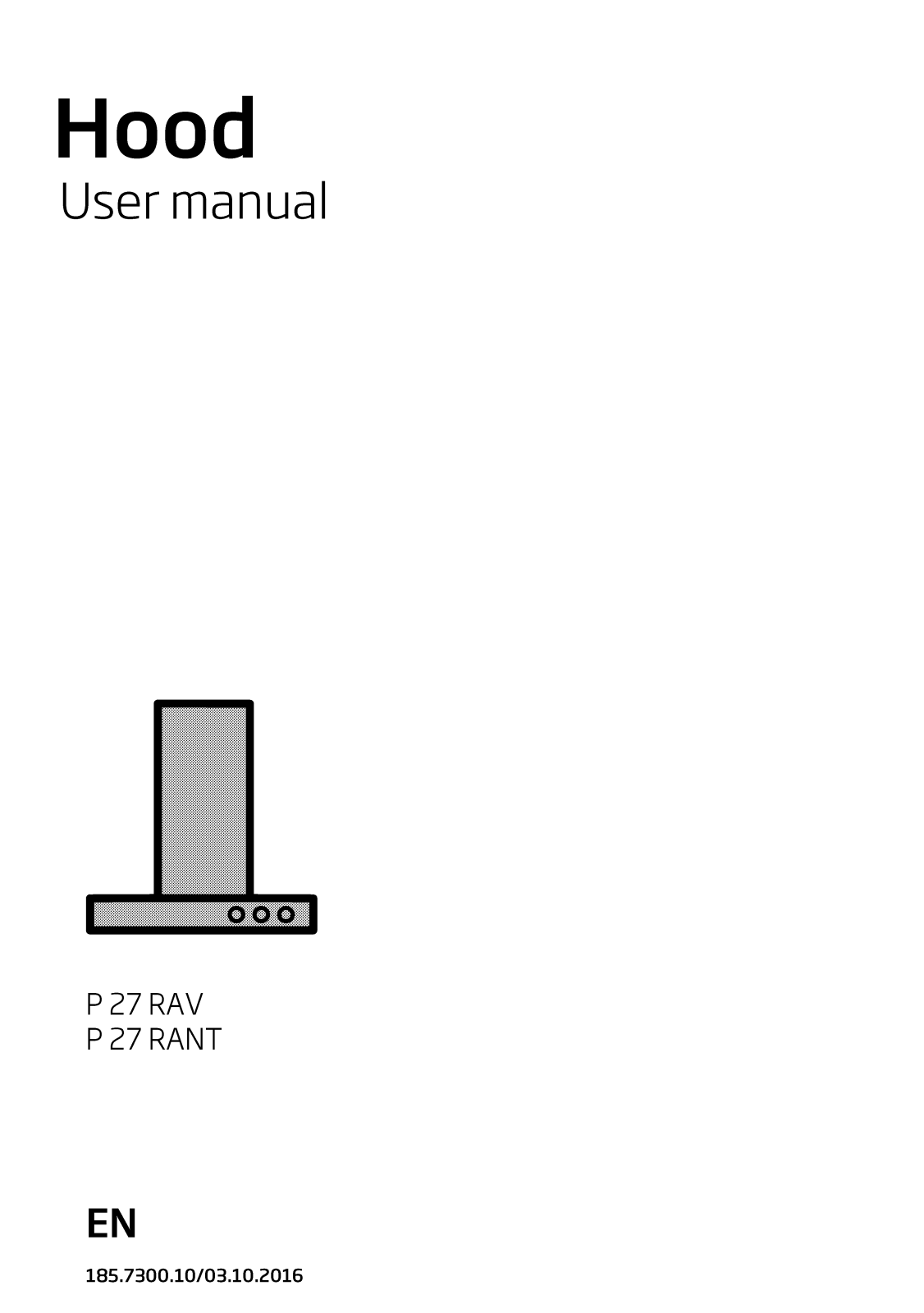 Beko P27RAV, P27RANT User manual