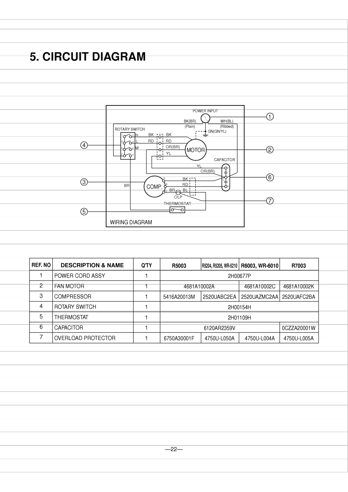 Goldstar R5205 Wiring Diagram
