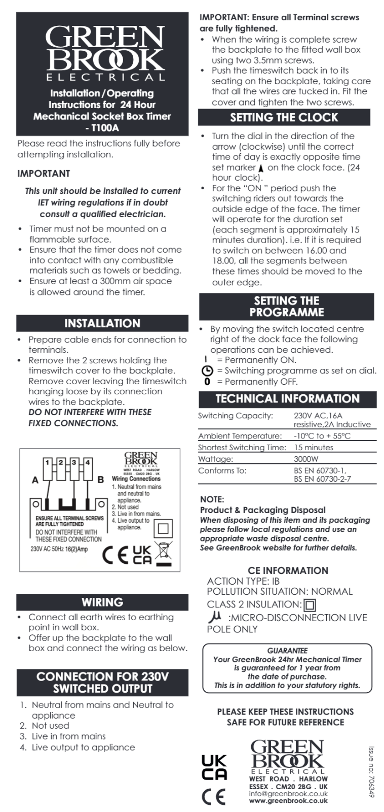 Greenbrook T100A User guide - ManualMachine.com