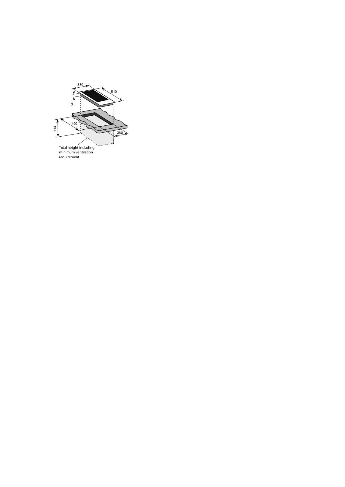 Baumatic BHI400SS Technical Drawing