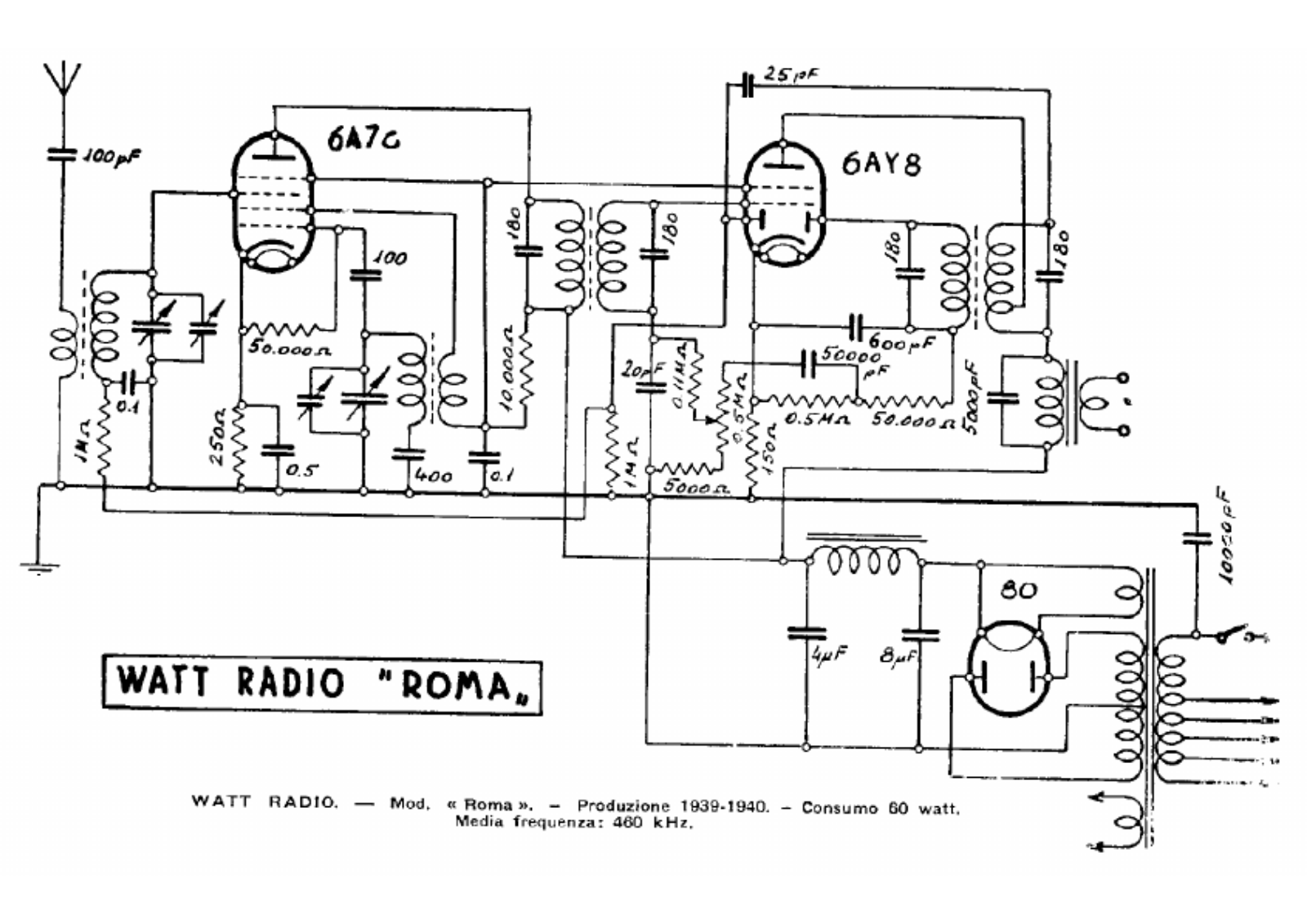 Watt Radio roma schematic