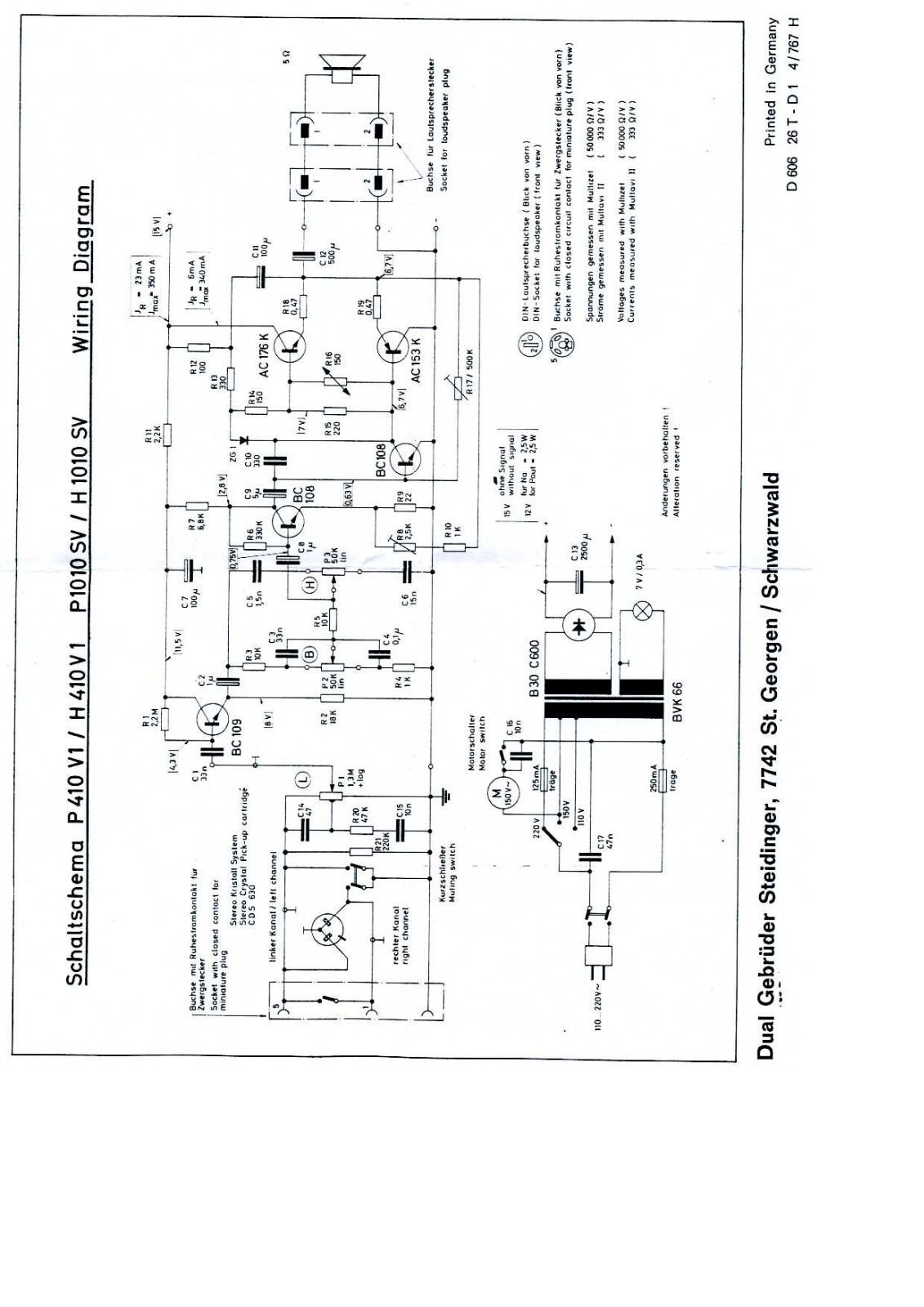 Dual P-410 Schematic