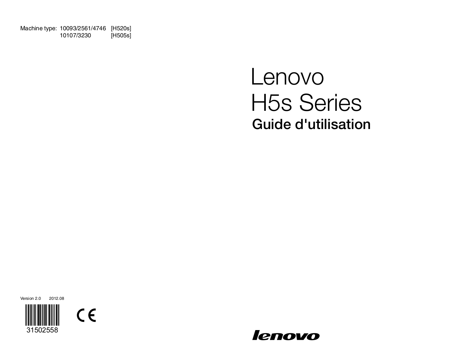 LENOVO IDEACENTRE H520S User Manual