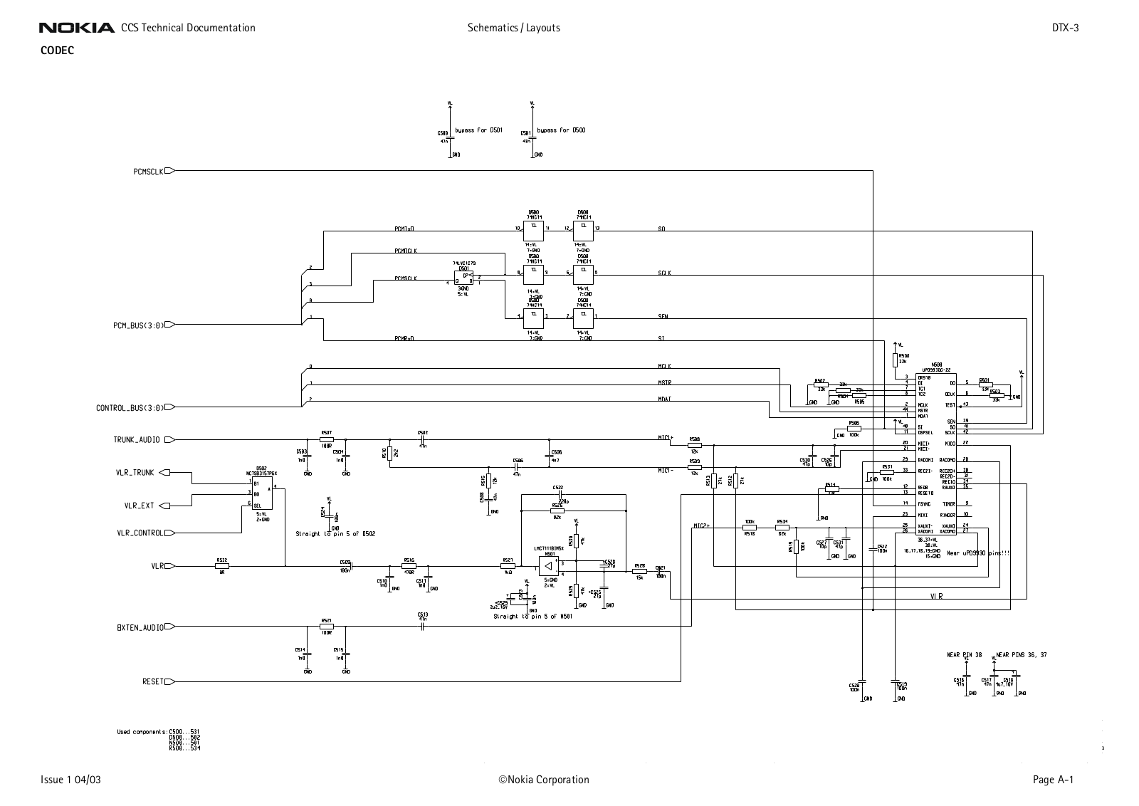 Nokia DTX-3 Schematic