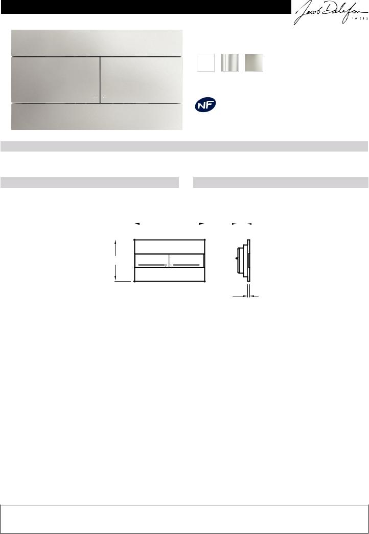 Jacob Delafon E4316-00, E4316-38R, E4316-CP Datasheet