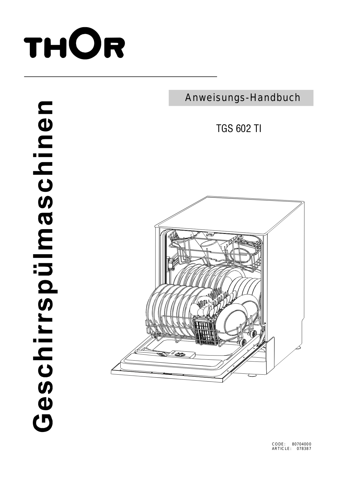 Thor TGS 602 TI User Manual