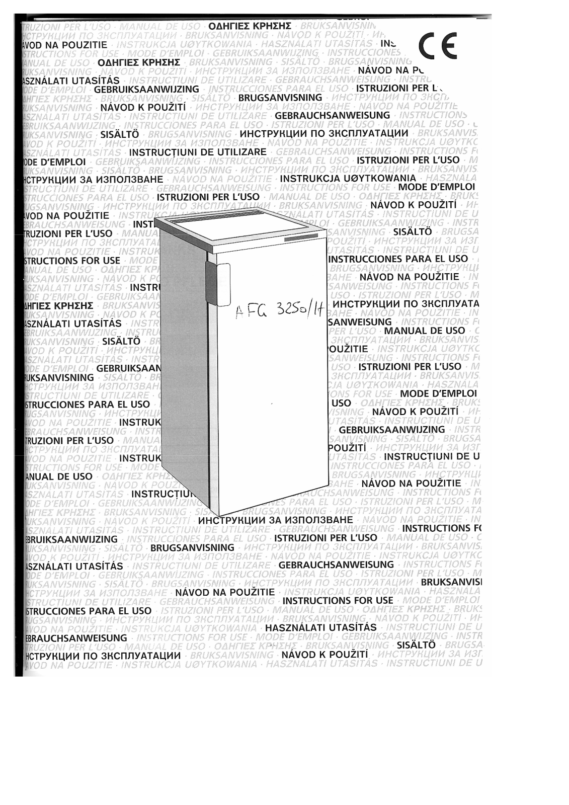 WHIRLPOOL AFG3250 User Manual