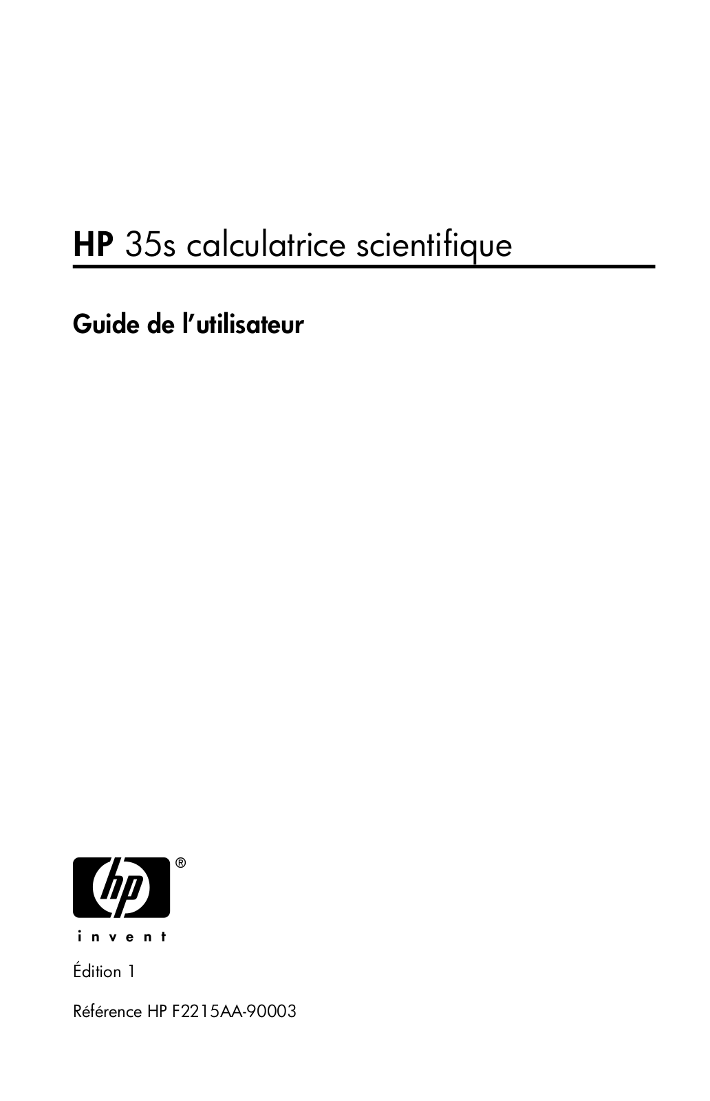 HP 35s User Manual