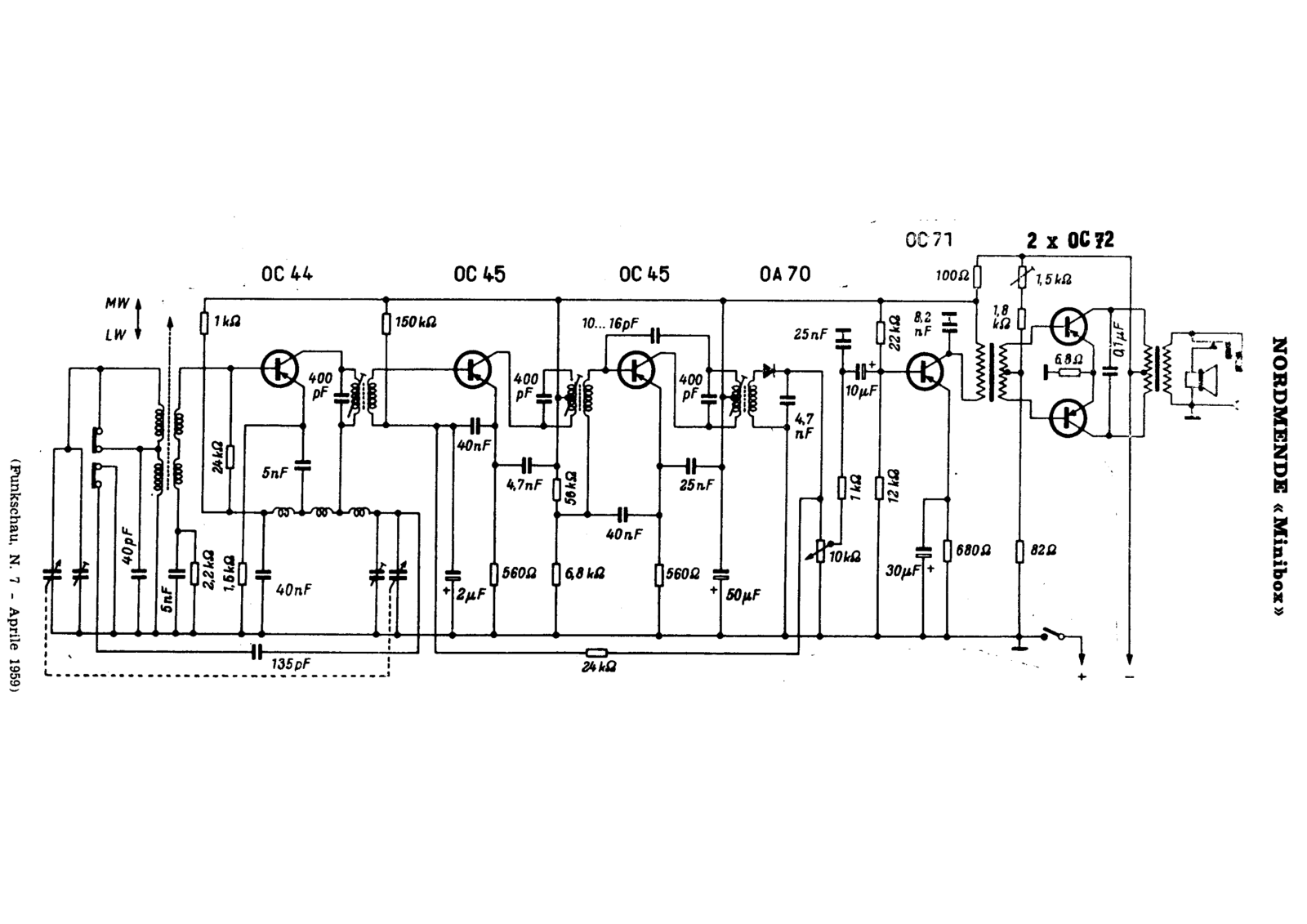 Nordmende Minibox Schematic