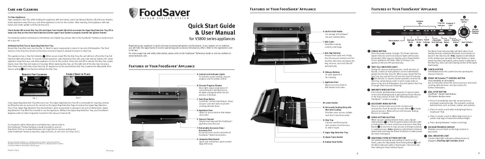 FoodSaver FSFSSL3880-DTC Quick Start Manual