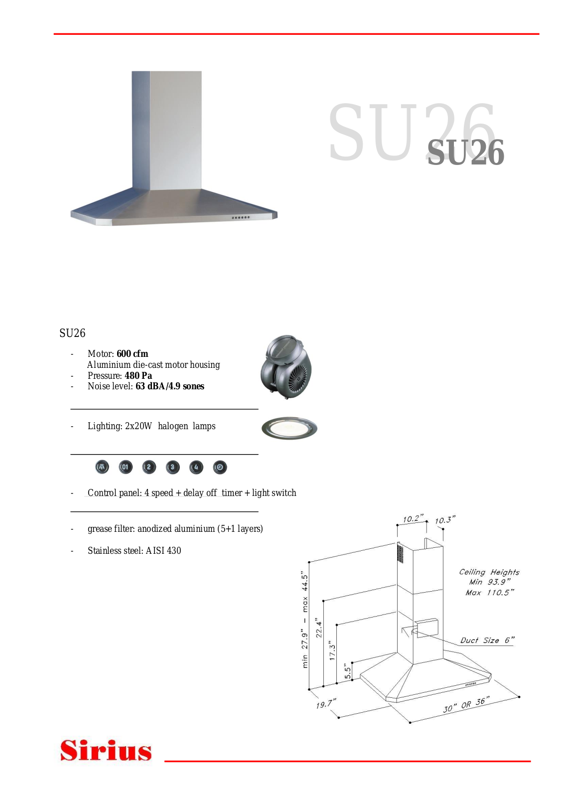 Sirius SU2636 Data Sheet