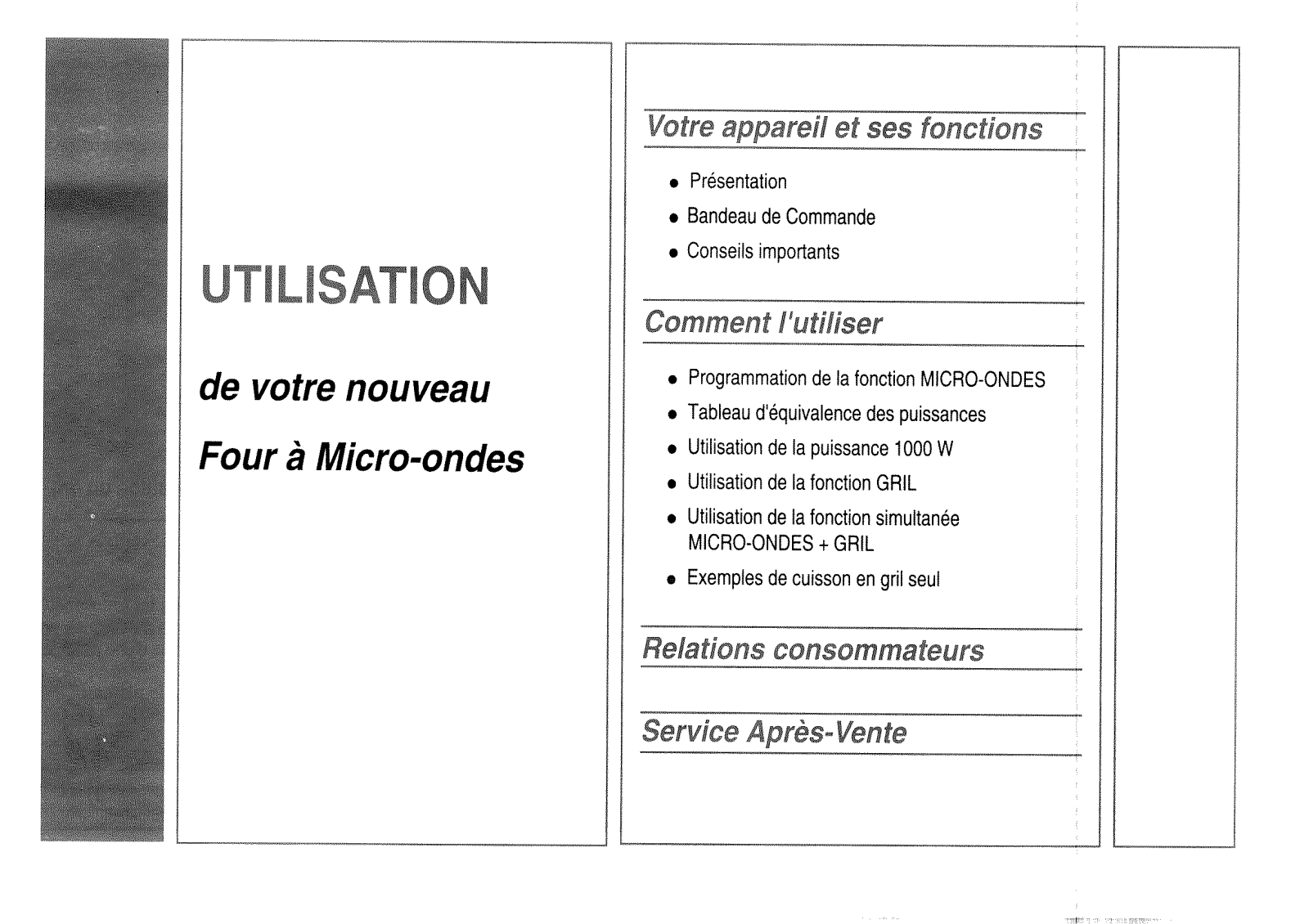 BRANDT MG1850 User Manual