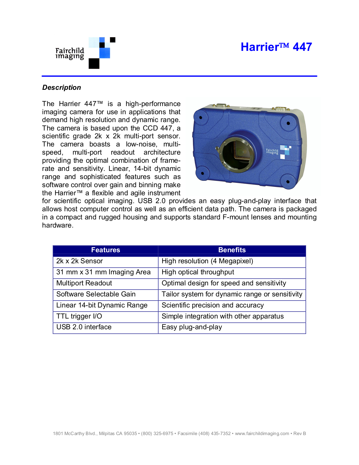 Fairchild Harrier 447 User Manual