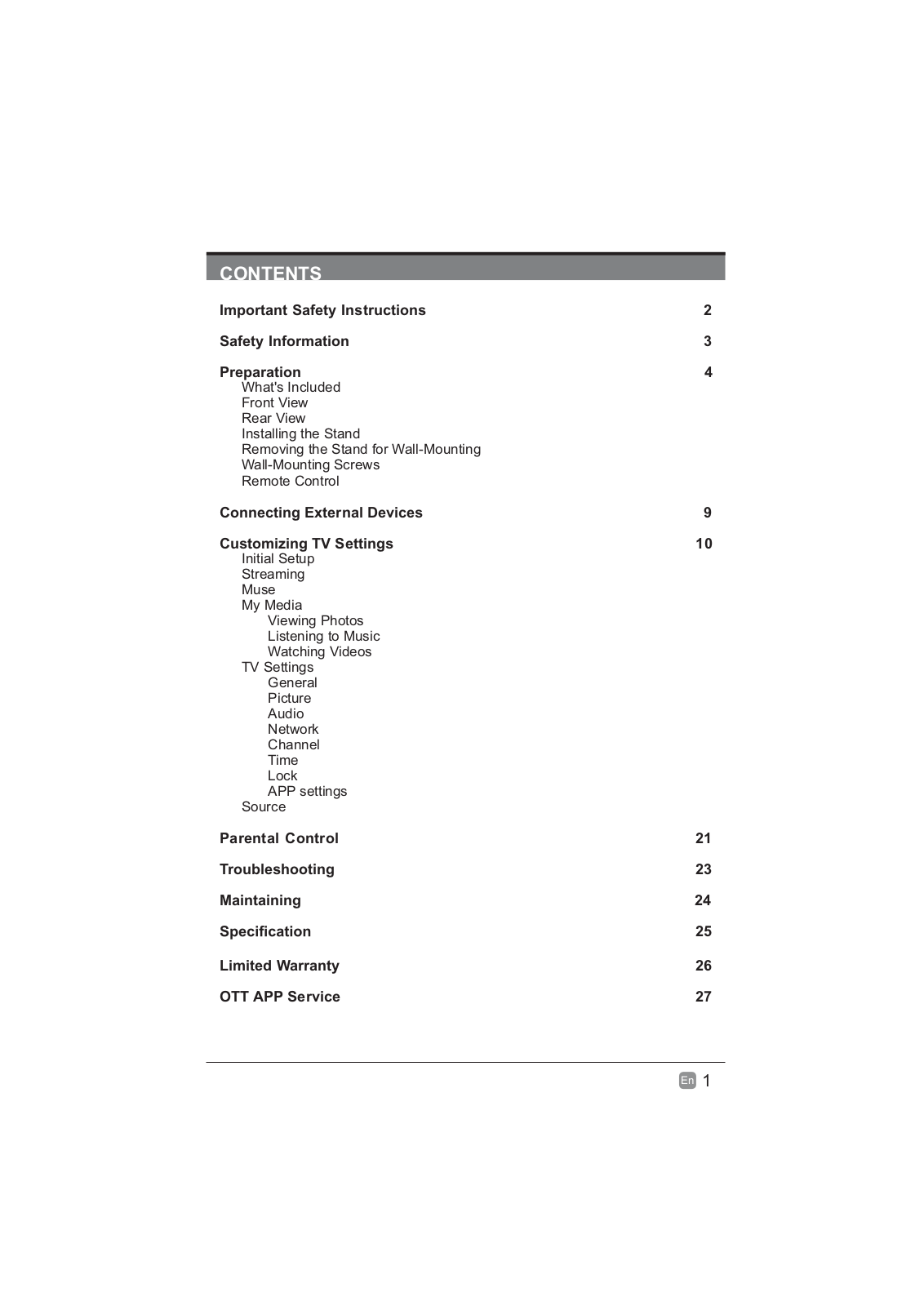 Shenyang Tongfang Multimedia Technology WD42FB268 User Manual