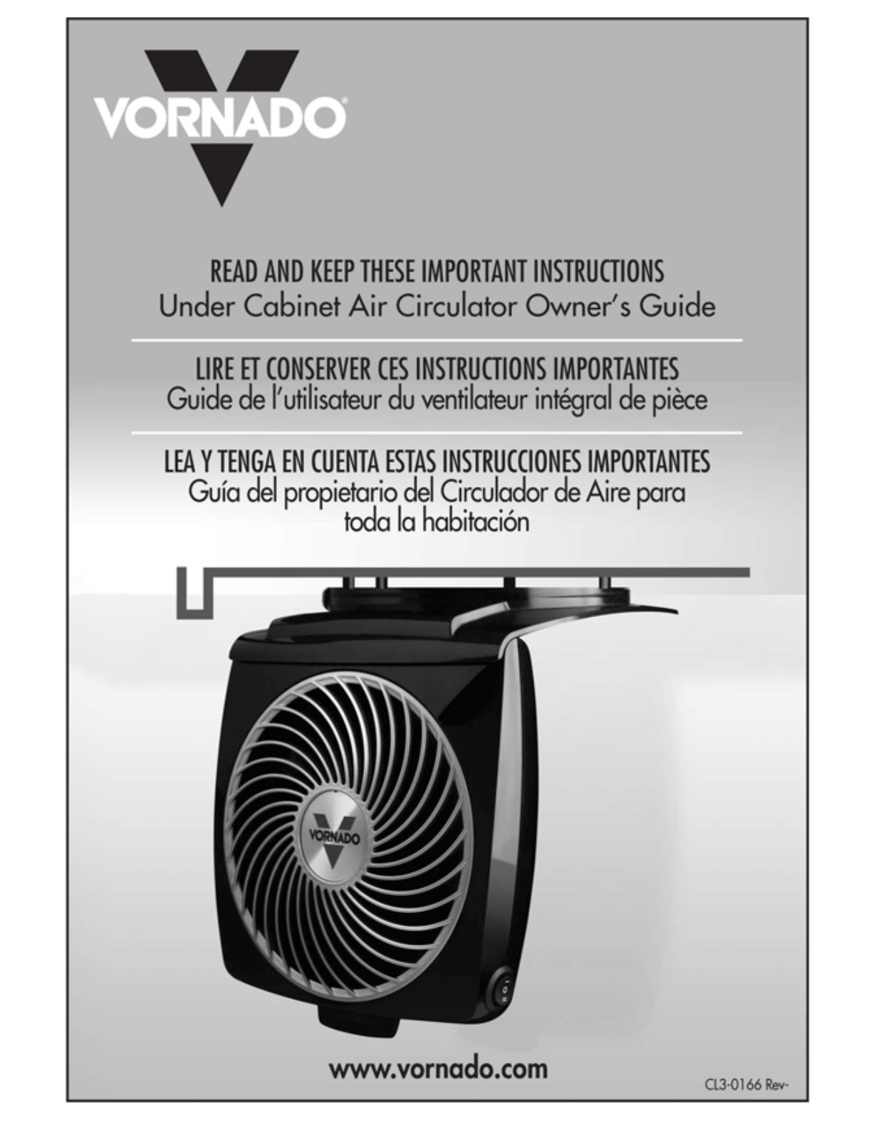 Vornado Under Cabinet Air Circulator User Manual