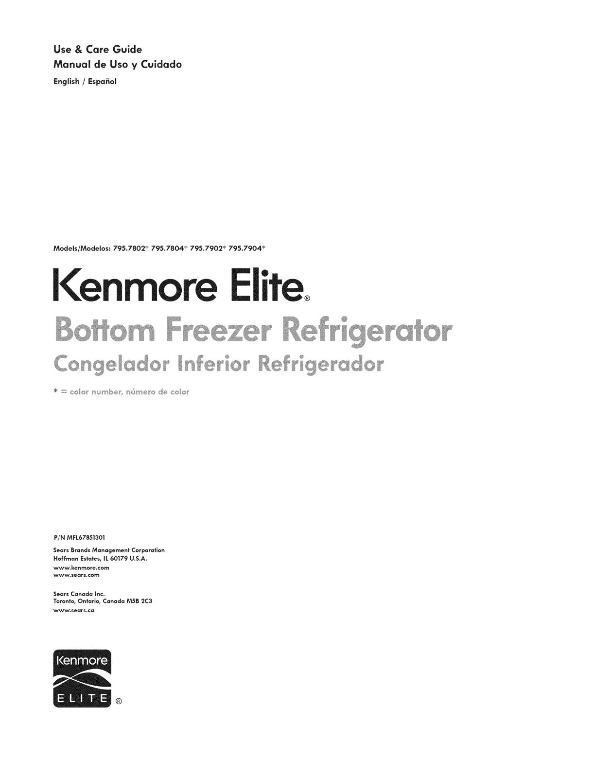 Kenmore Elite 79579029310, 79579044310, 79579049310, 79579043311, 79579043310 Owner’s Manual - ManualMachine.com