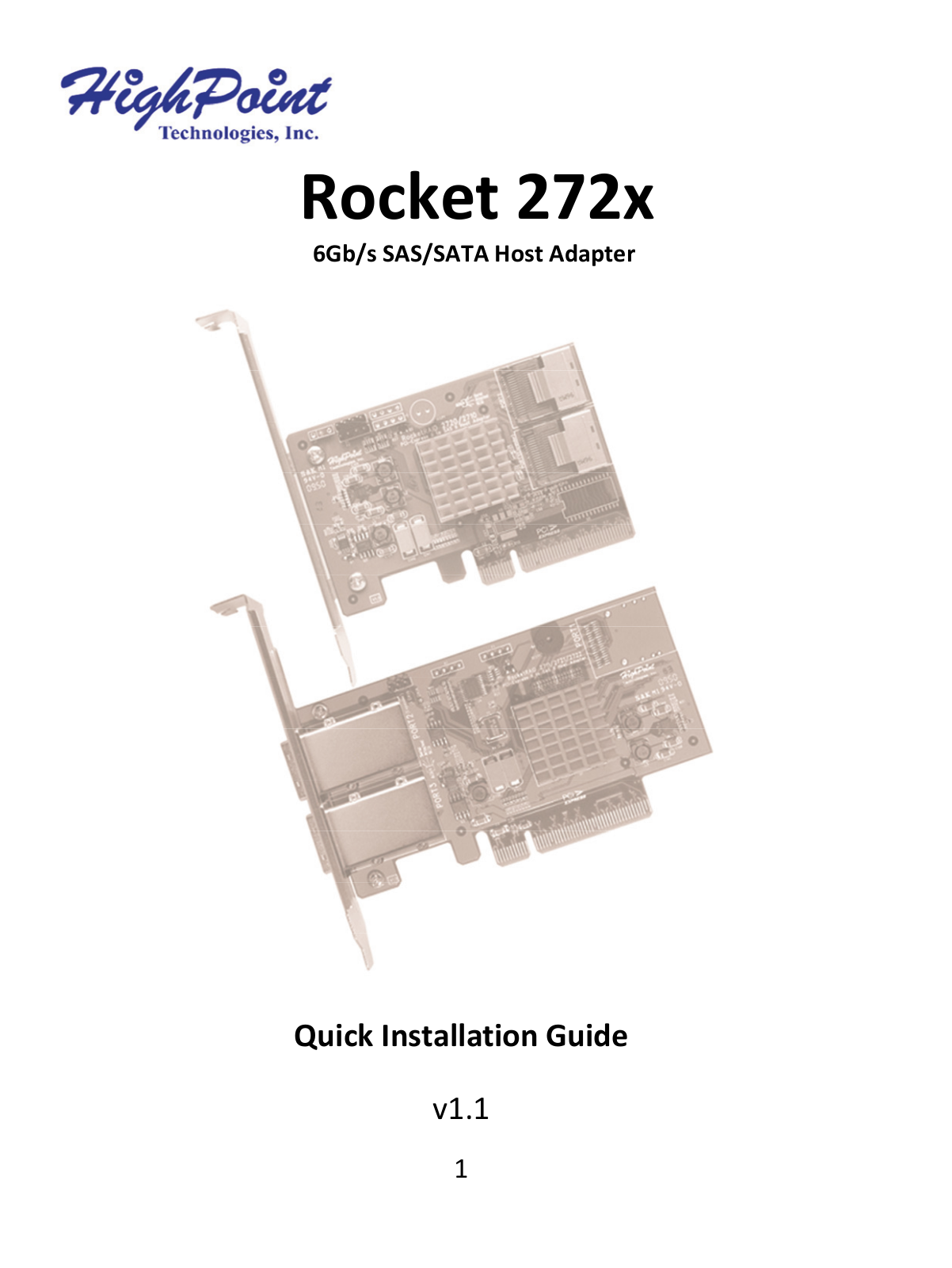 HighPoint 2720SGL User Manual