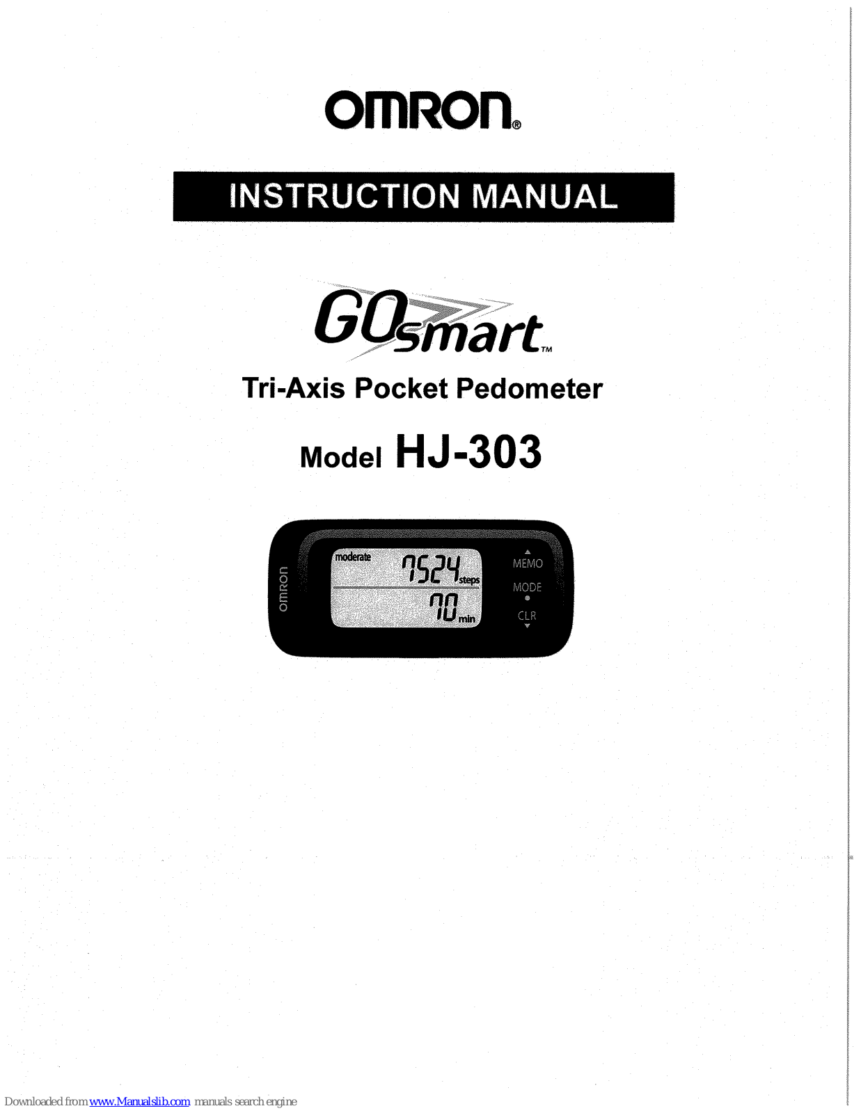 Omron GO SMART HJ-303 User Manual