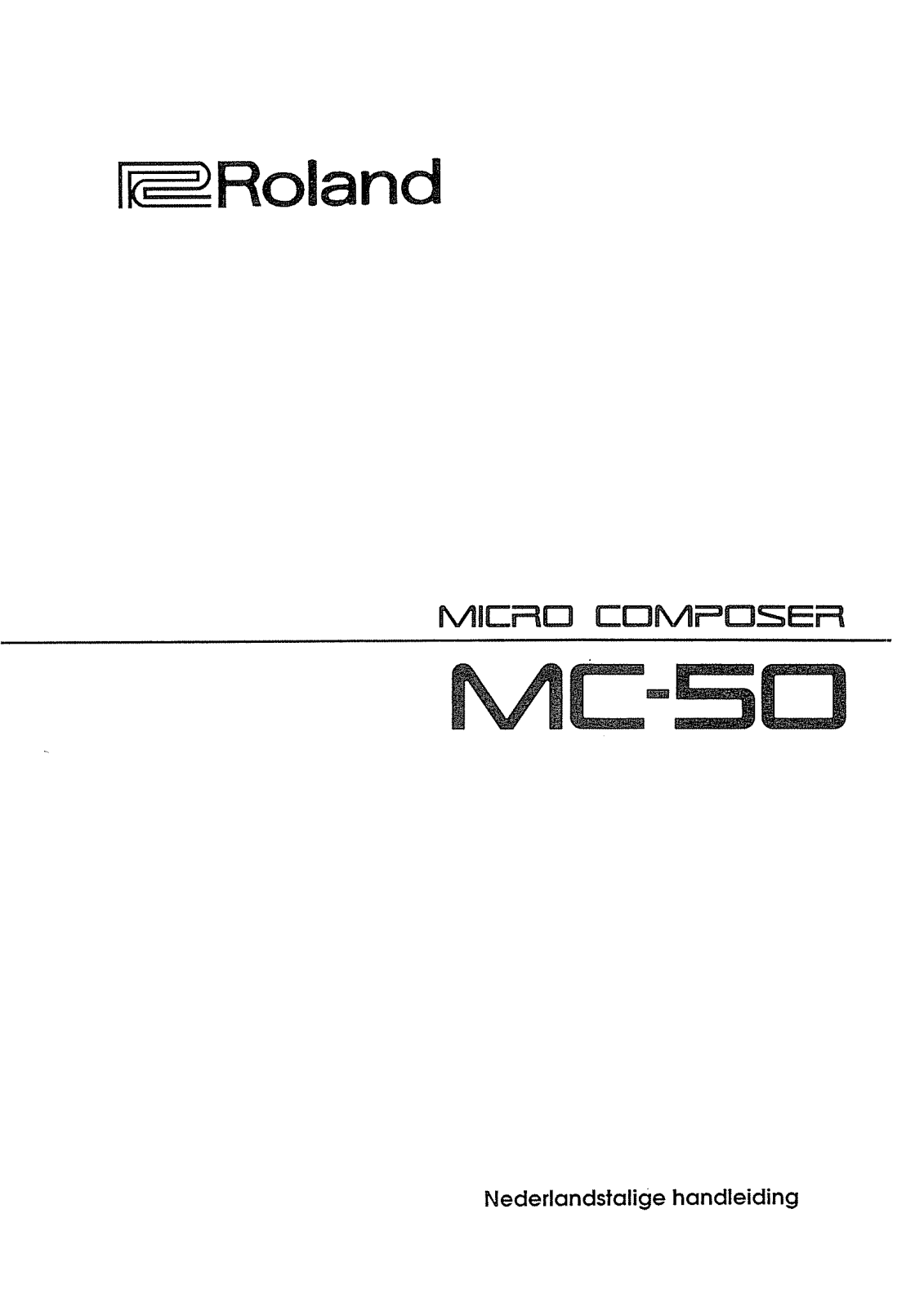 Roland MC-50 User Manual