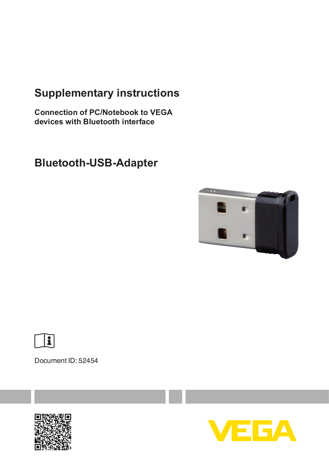 VEGA Bluetooth-USB-Adapter Instruction Manual