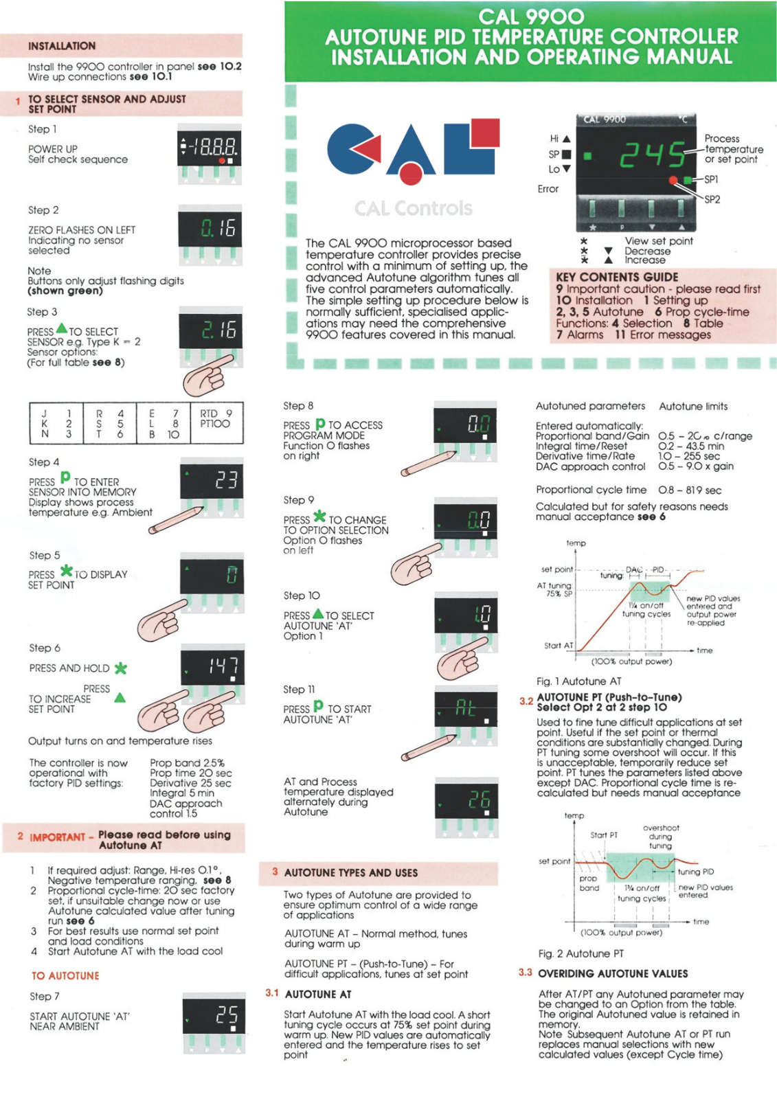 Cal Controls 9900 Operation Manual