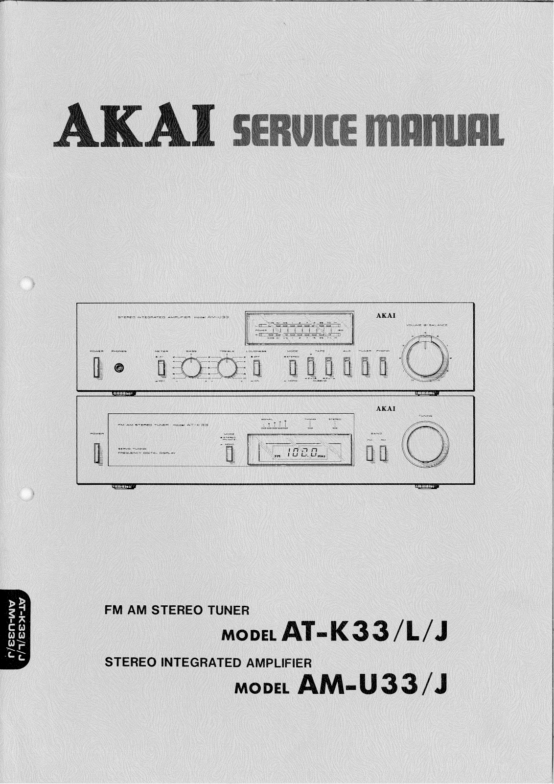 AKAI AM-U33J, AT-K33L, AT-K33J Diagram