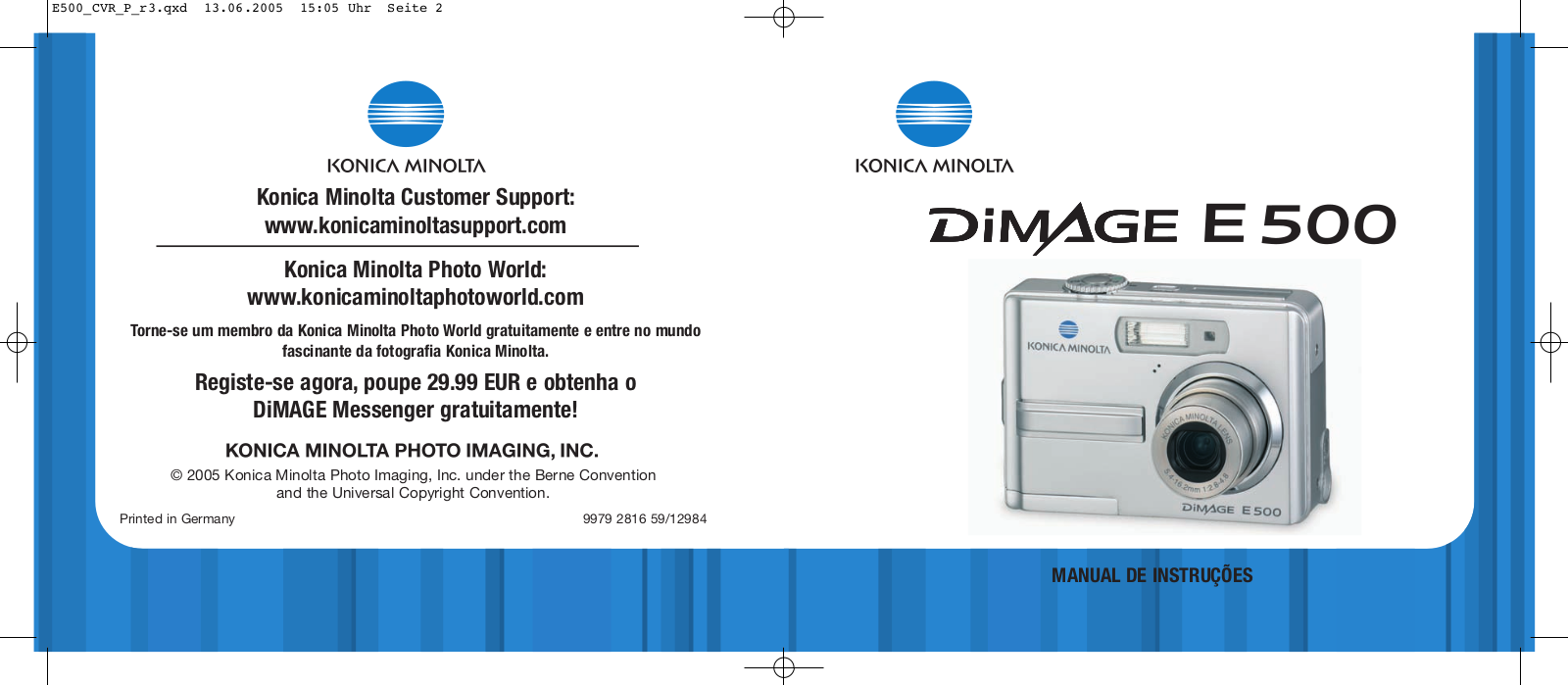 Konica E500 User Manual