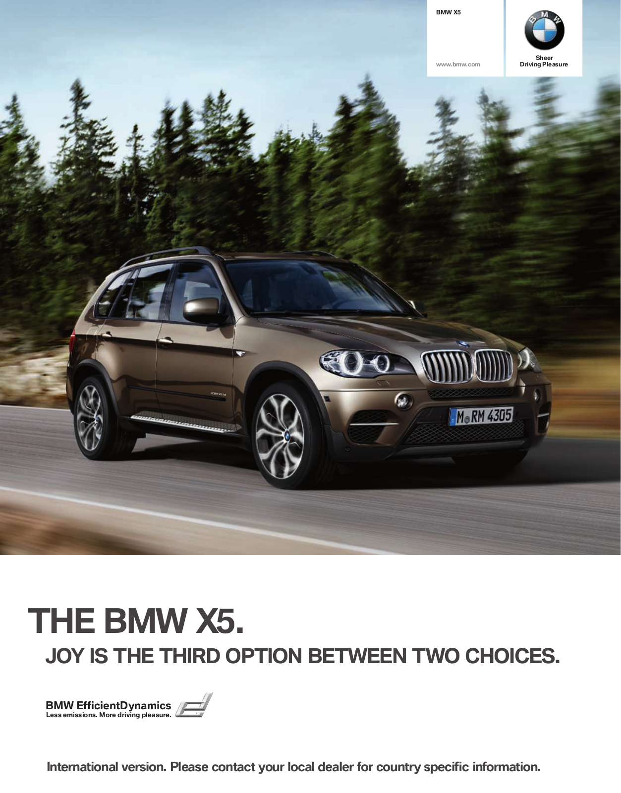 BMW X5 XDRIVE50I  2010, X5 XDRIVE30D  2010, X5 XDRIVE35I  2010, X5 XDRIVE40D  2010 BROCHURE