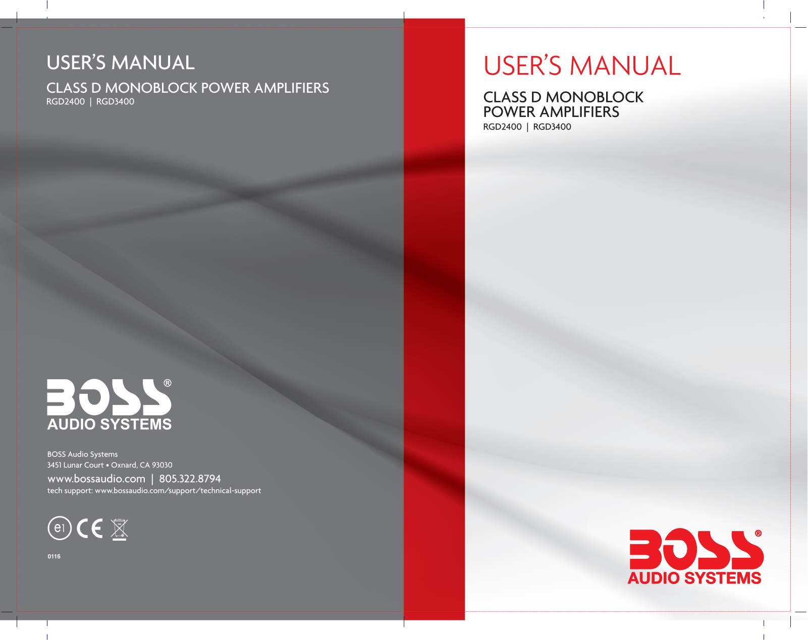 Boss Audio RAGE RGD2400, RAGE RGD3400 User Manual