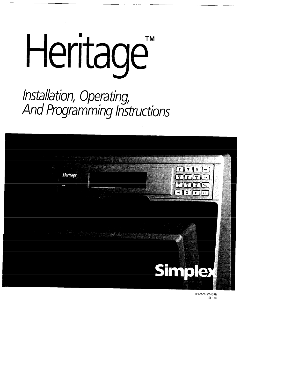 BC Time Recorder Simplex Heritage User's Guide