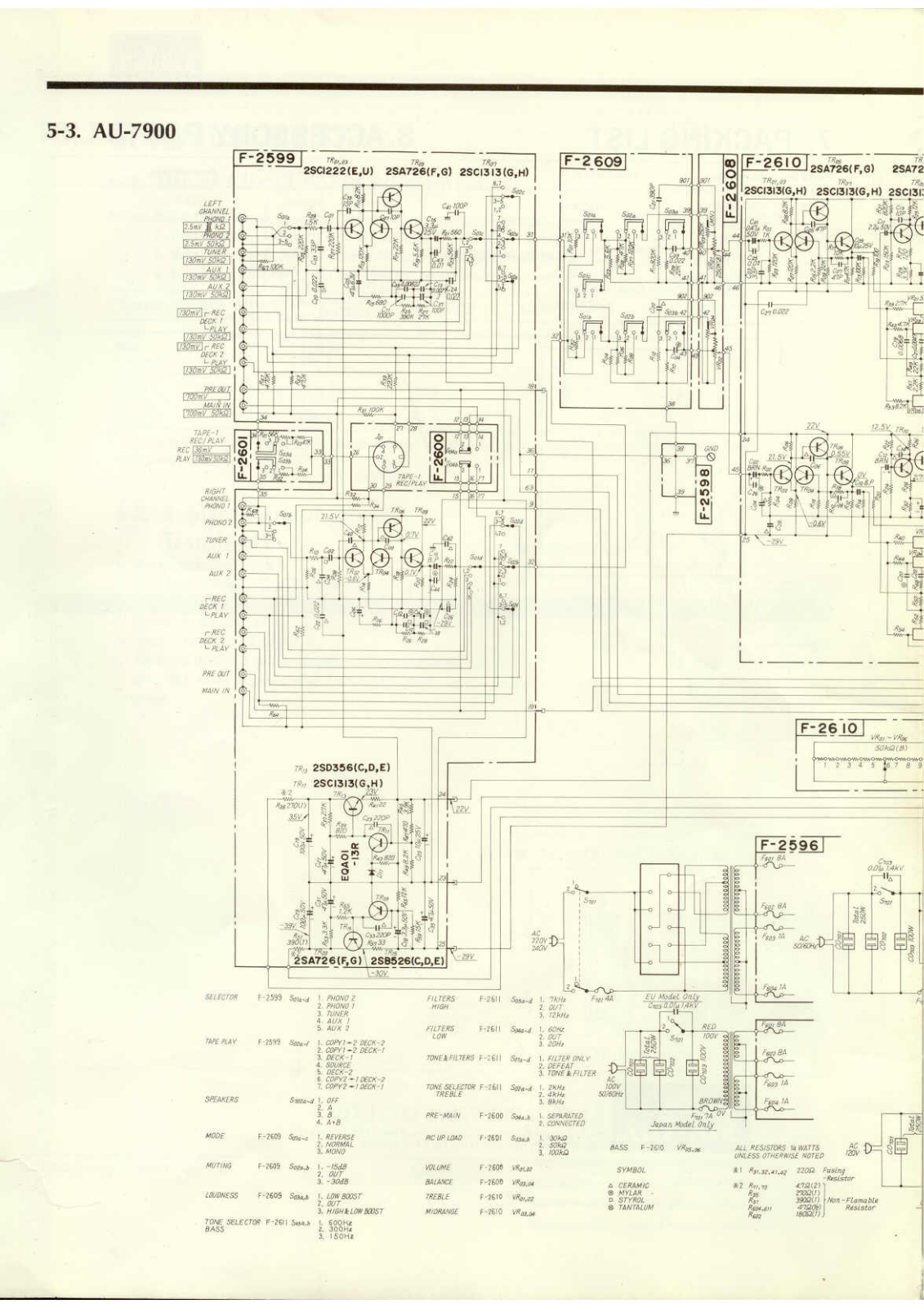 Sansui au 7900 schematic