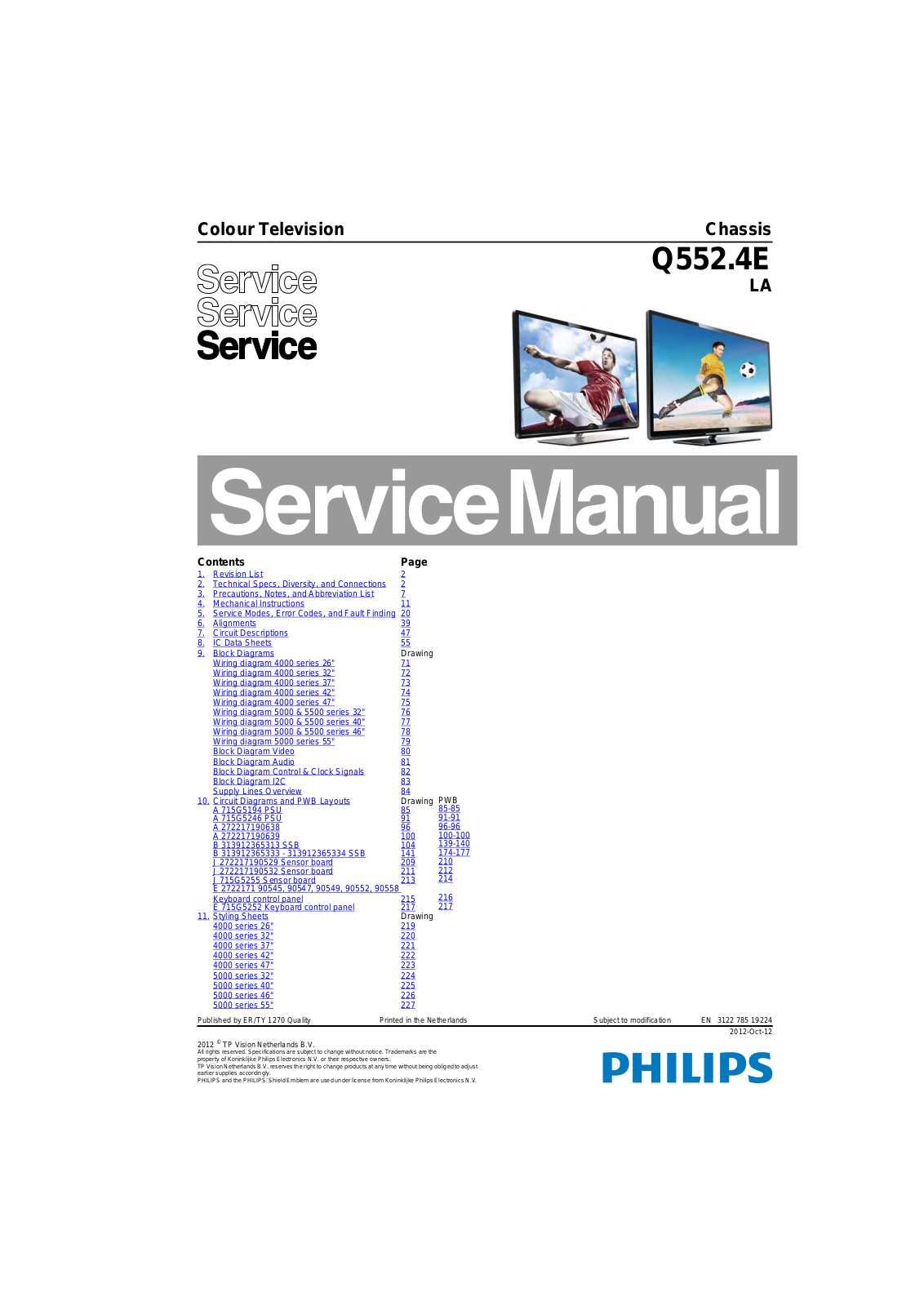 Philips Q552.4E Service manual