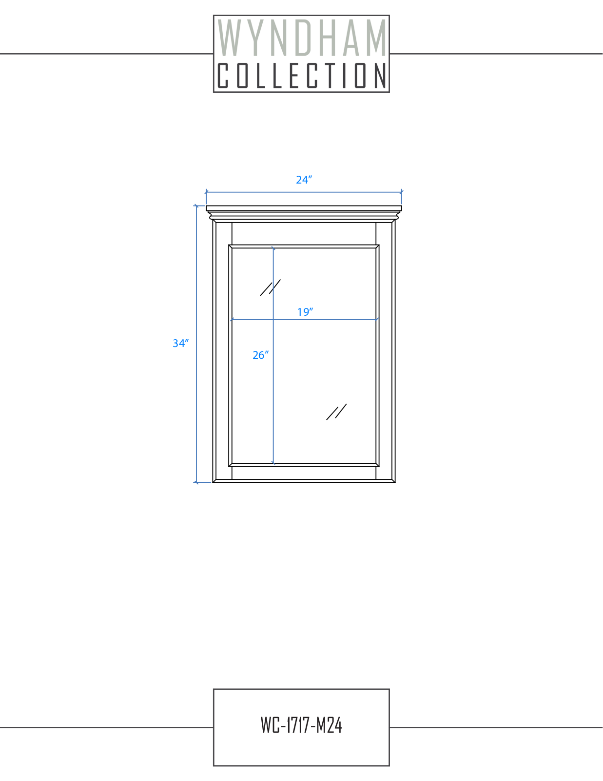 Wyndham Collection WCV171760DWHCXSXXM24 Instruction Manual