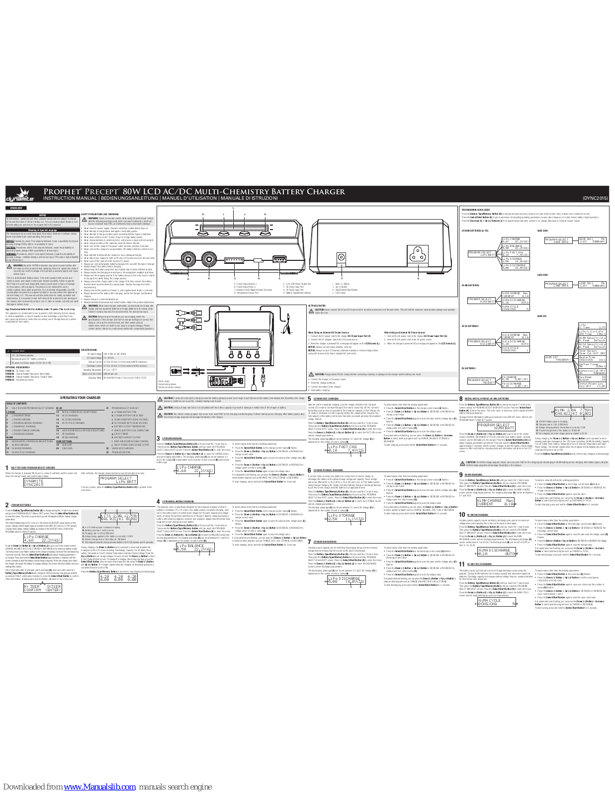 Dynamite Prophet Precept Instruction Manual