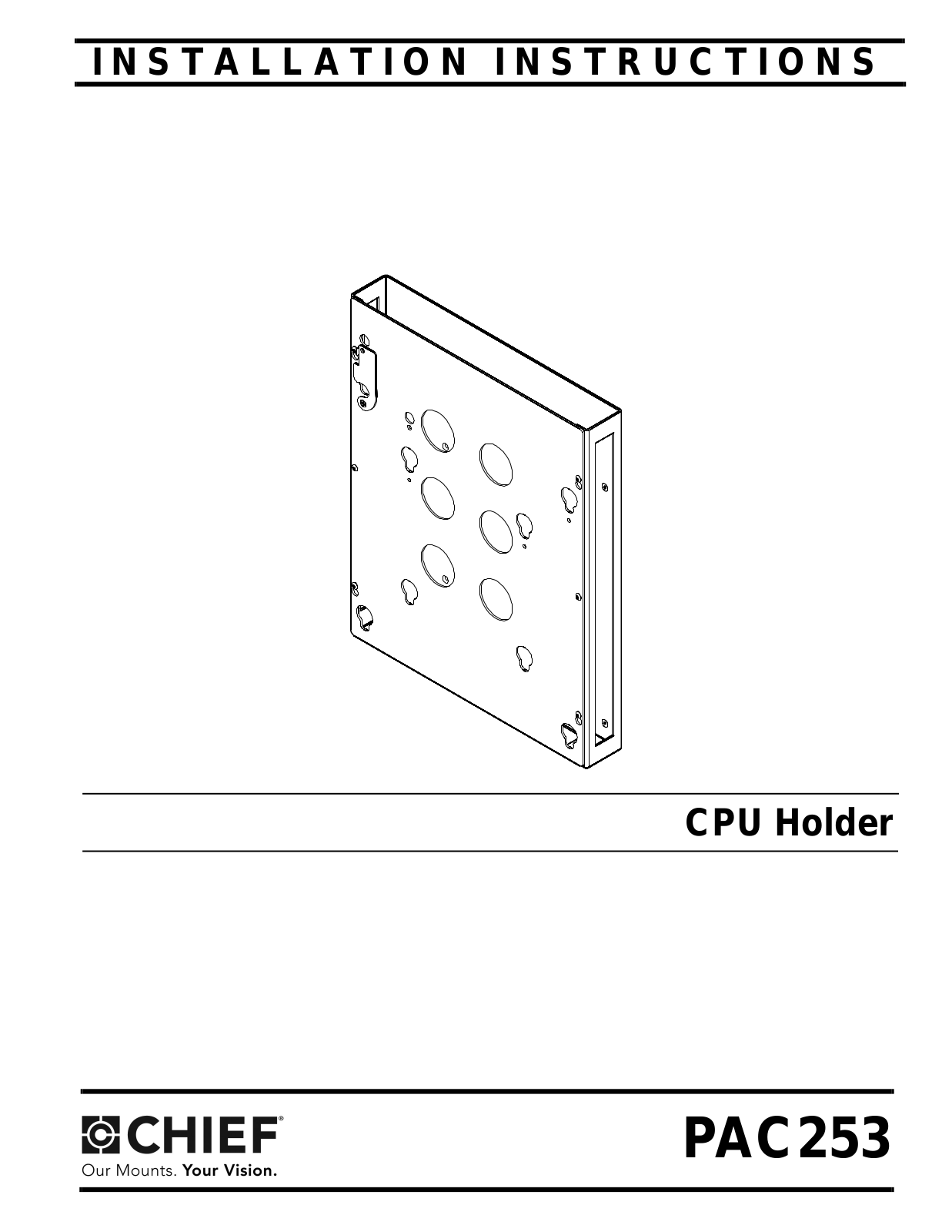 CHIEF PAC253 User Manual