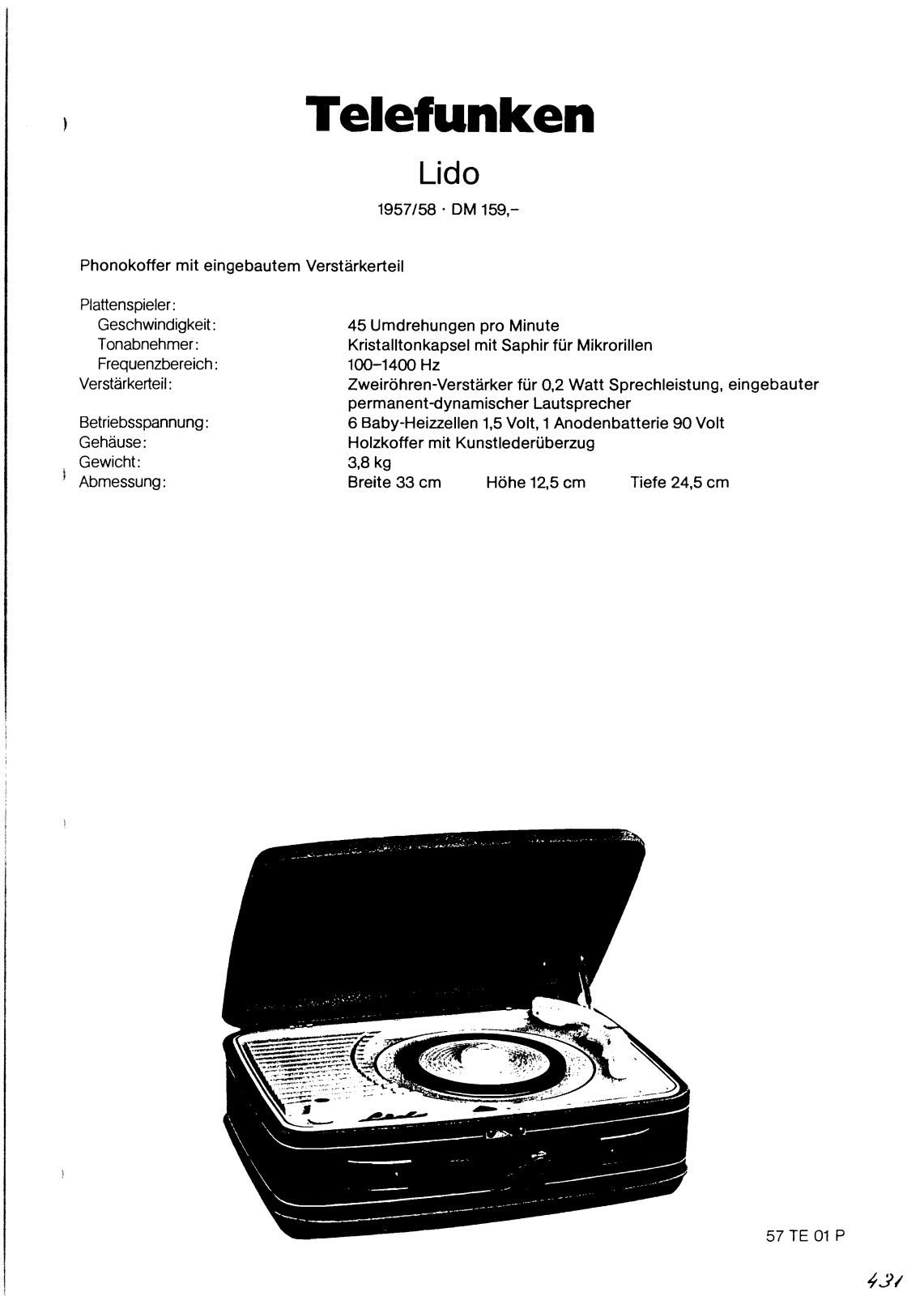 Telefunken Lido Schematic