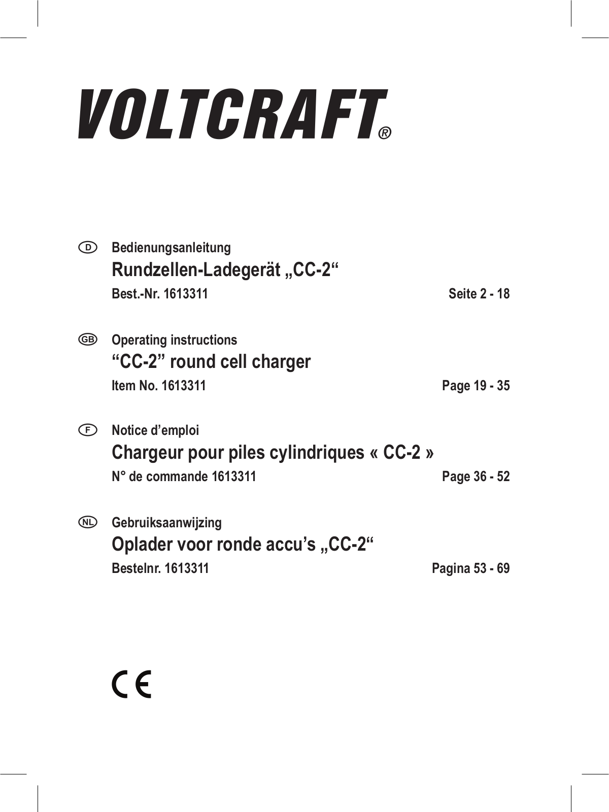 Voltcraft CC-2 User Manual