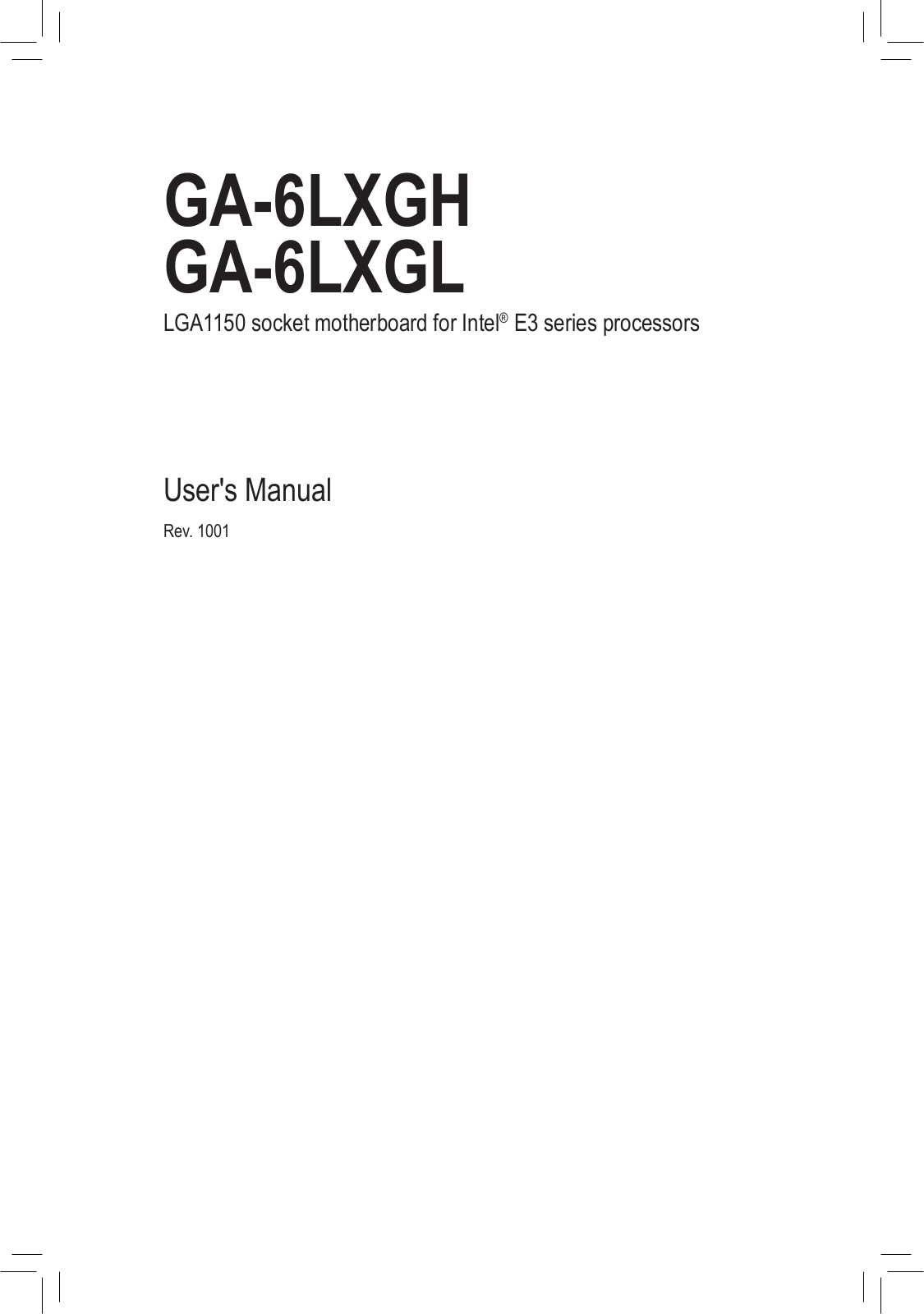 Gigabyte GA-6LXGL, GA-6LXGH User Manual