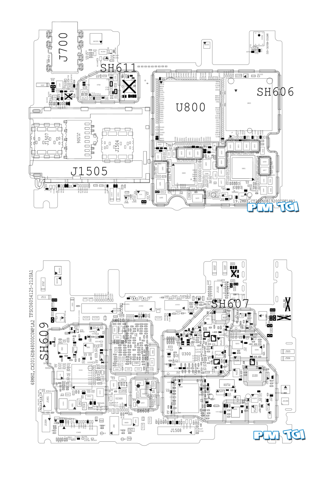 Xiaomi MI-4S Component Layout Diagram