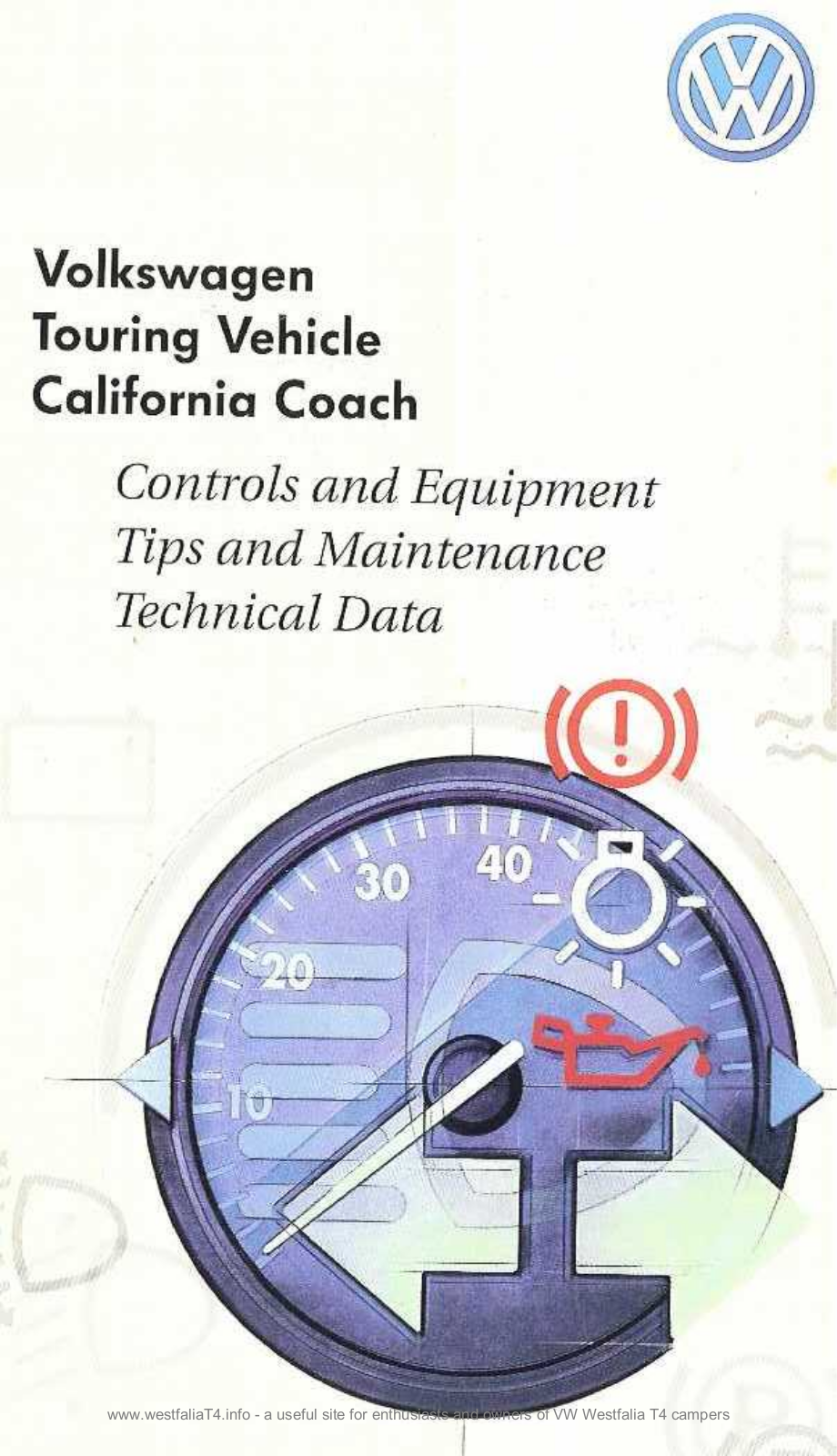 Volkswagen T4 California 1998 User Manual