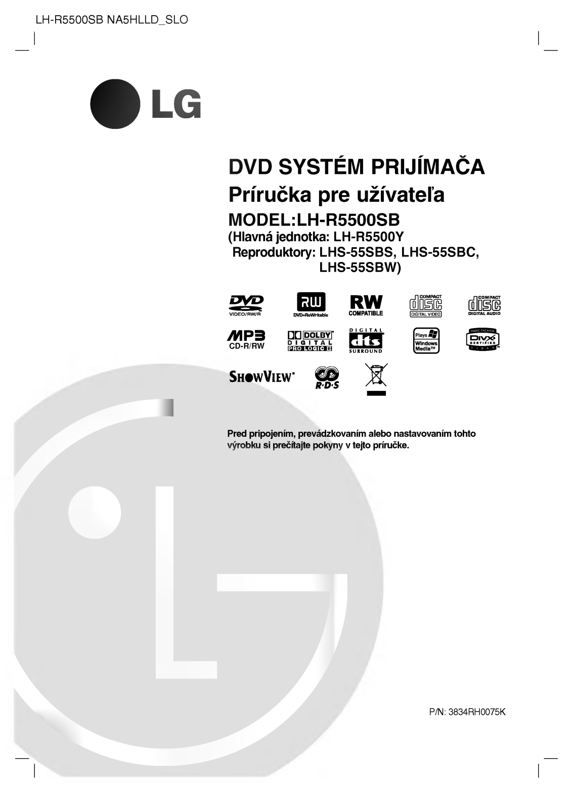 LG LH-R5500SB User manual