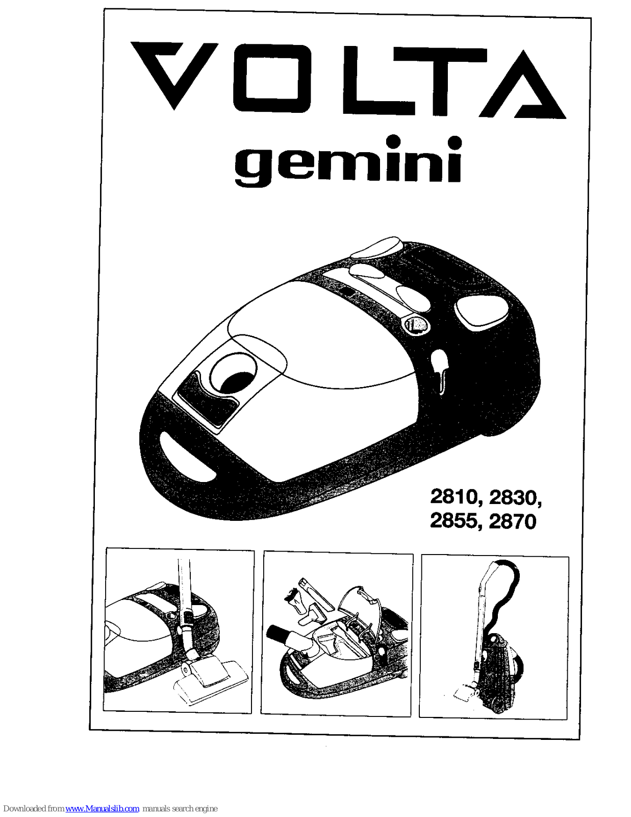 VOLTA Gemini 2810, 2835, Gemini 2830, Gemini 2855, Gemini 2870 User Manual