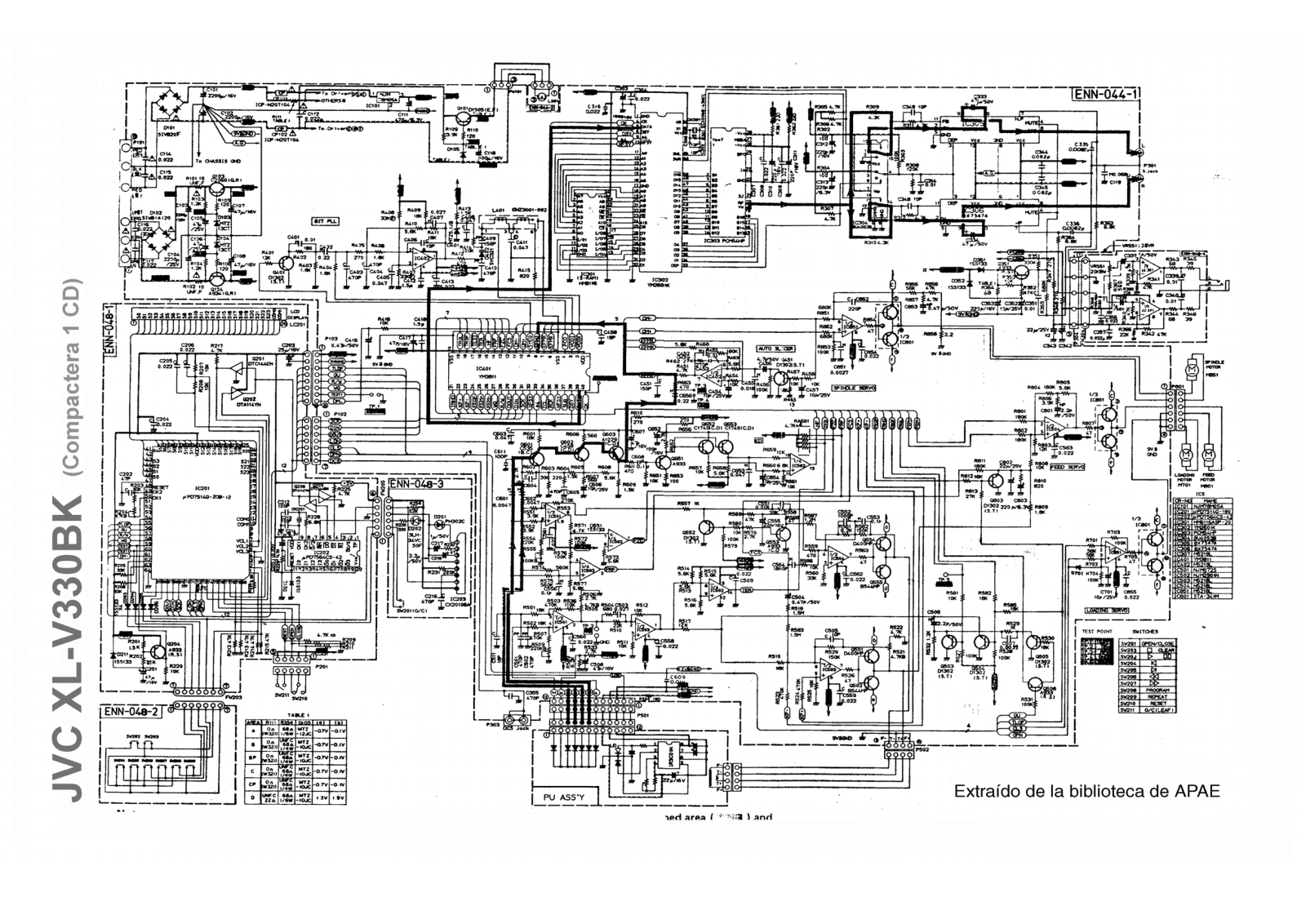 Jvc XL-V330-BK Schematic