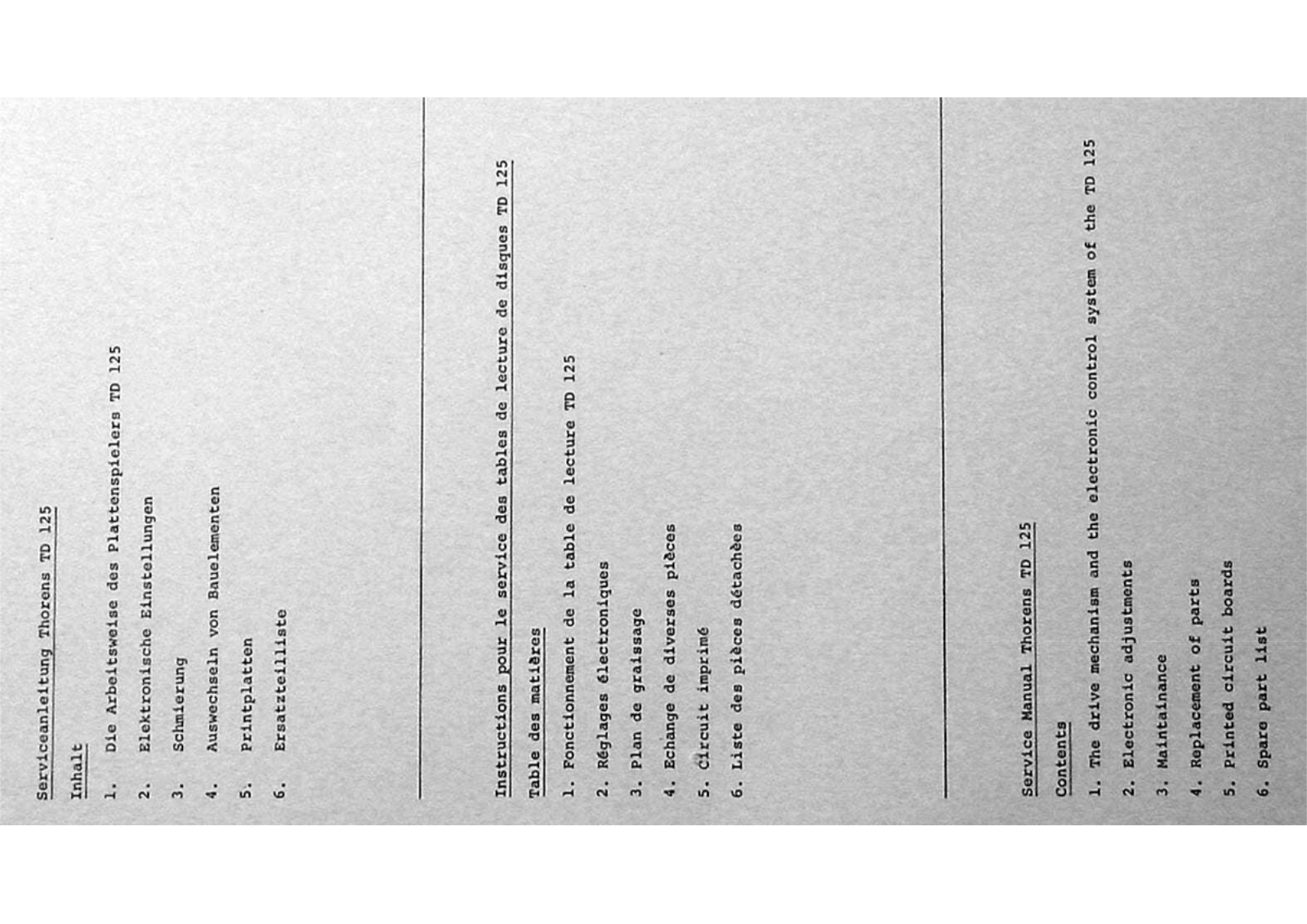 Thorens TD-125, TD 125 AB Service Manual