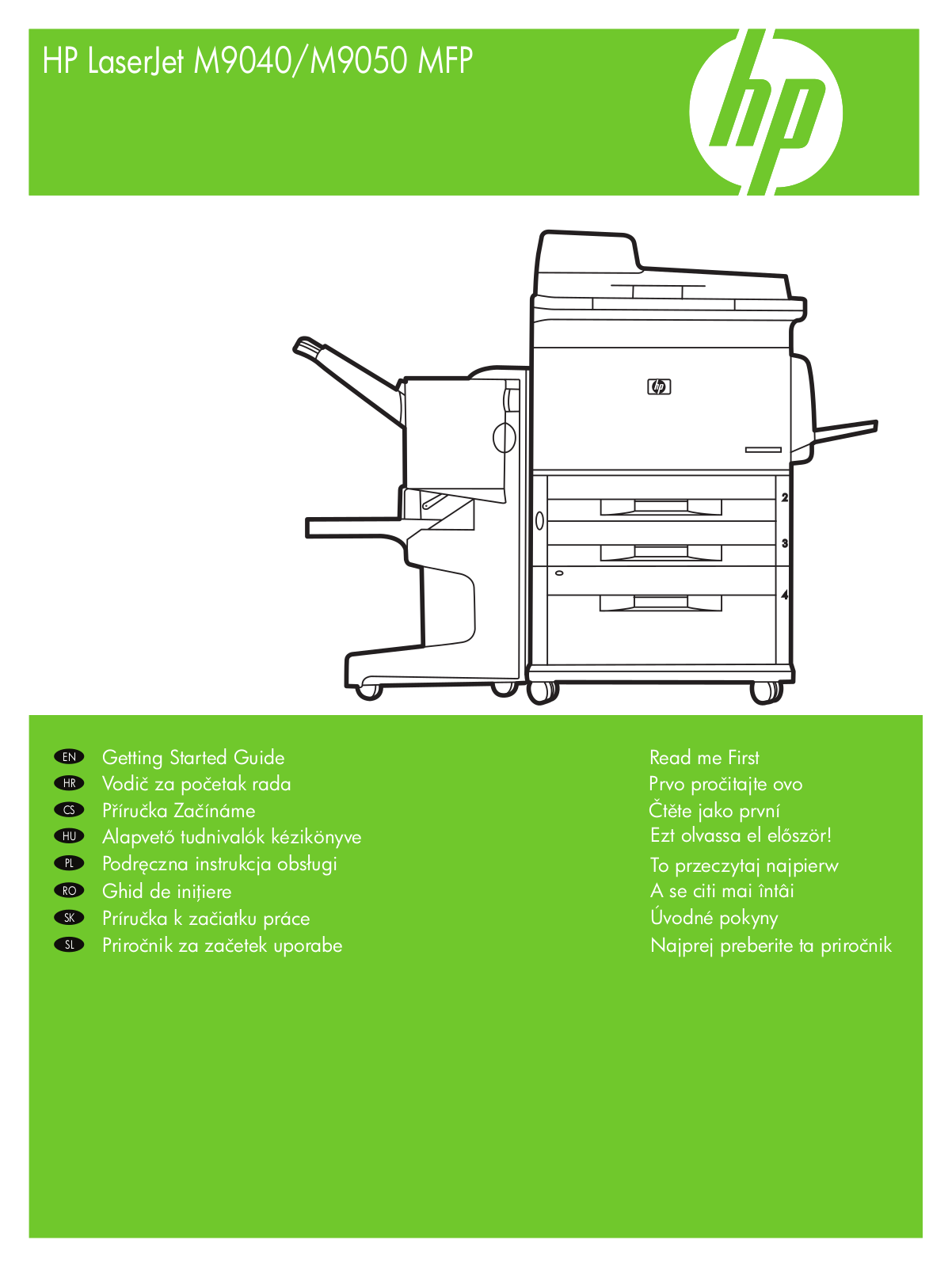 HP LaserJet M9040, LaserJet M9050 Getting Started Guide