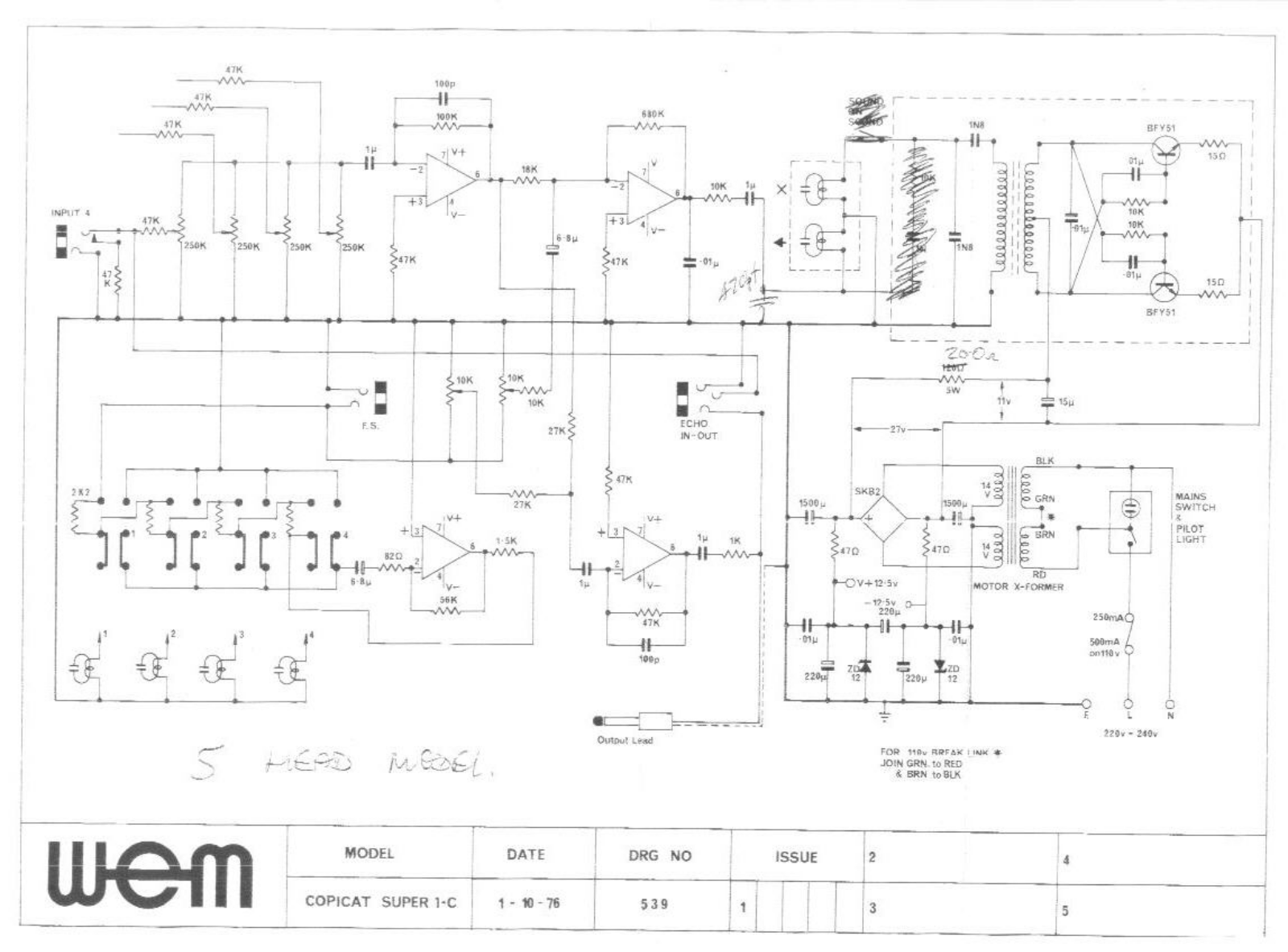 watkins copicat super 1c schematic